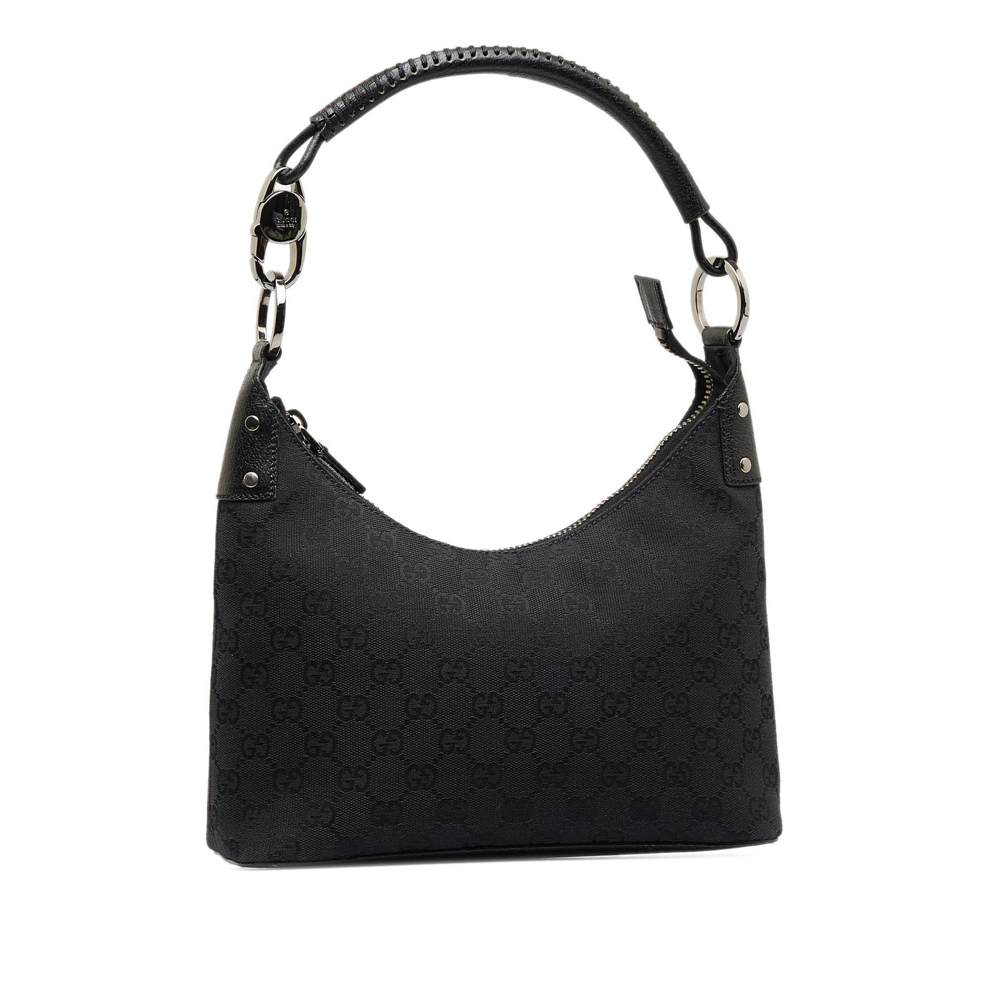 Gucci GG SHG-BE2f05 Canvas Calf Black Shoulder Bag