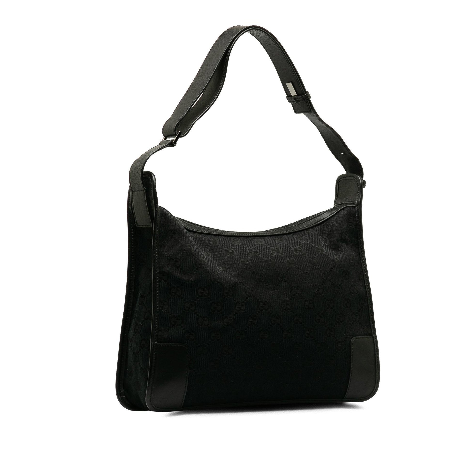 Gucci GG SHG-VwA6iV Canvas Calf Black Shoulder Bag