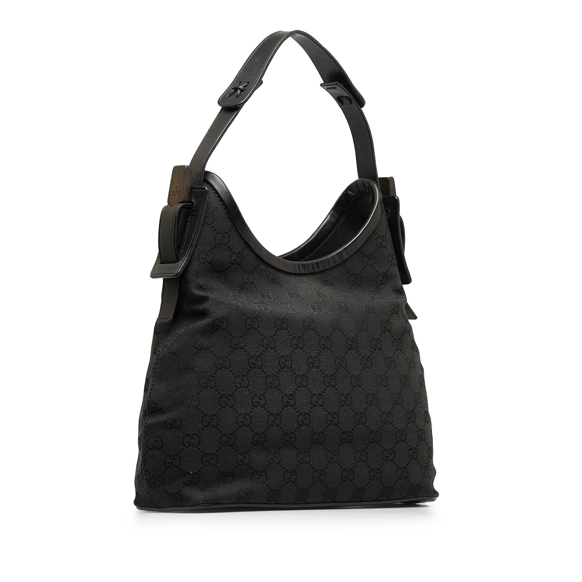 Gucci GG SHG-ApAmIT Canvas Black Shoulder Bag
