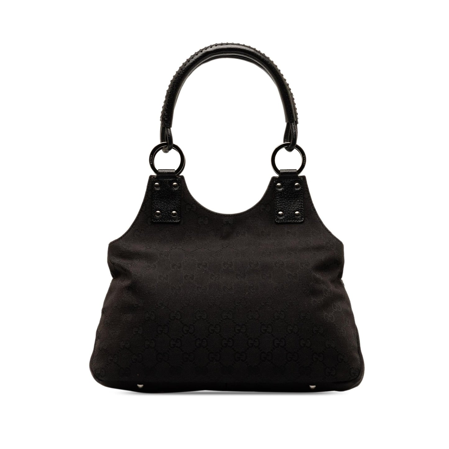Gucci GG SHG-H0tGMn Canvas Black Shoulder Bag