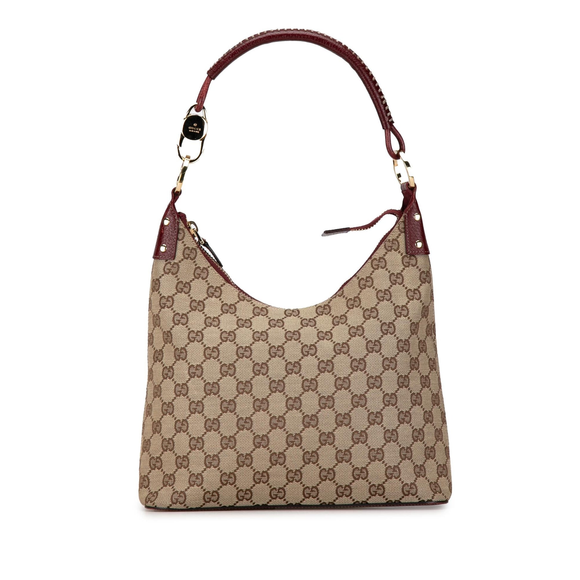 Gucci GG SHG-hpso8j Canvas Calf Brown Red Shoulder Bag