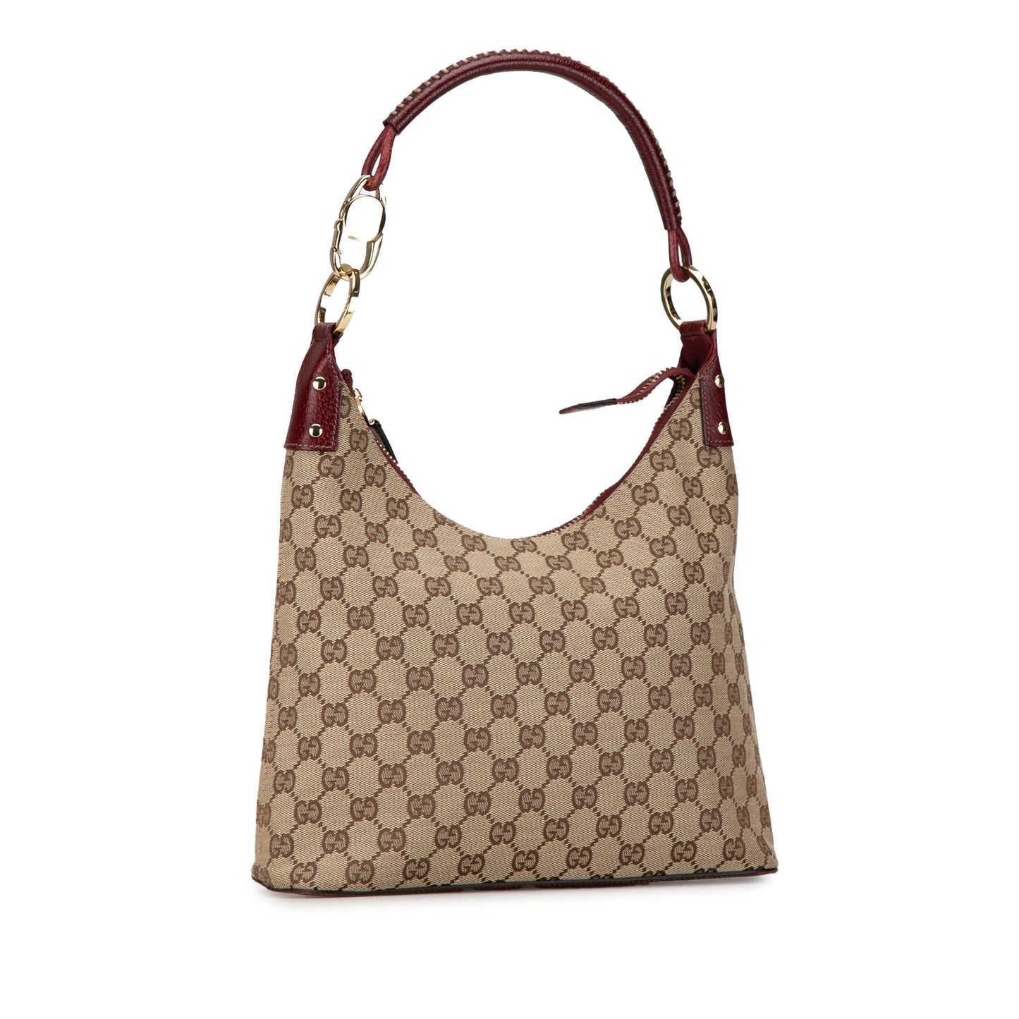 Gucci GG SHG-hpso8j Canvas Calf Brown Red Shoulder Bag