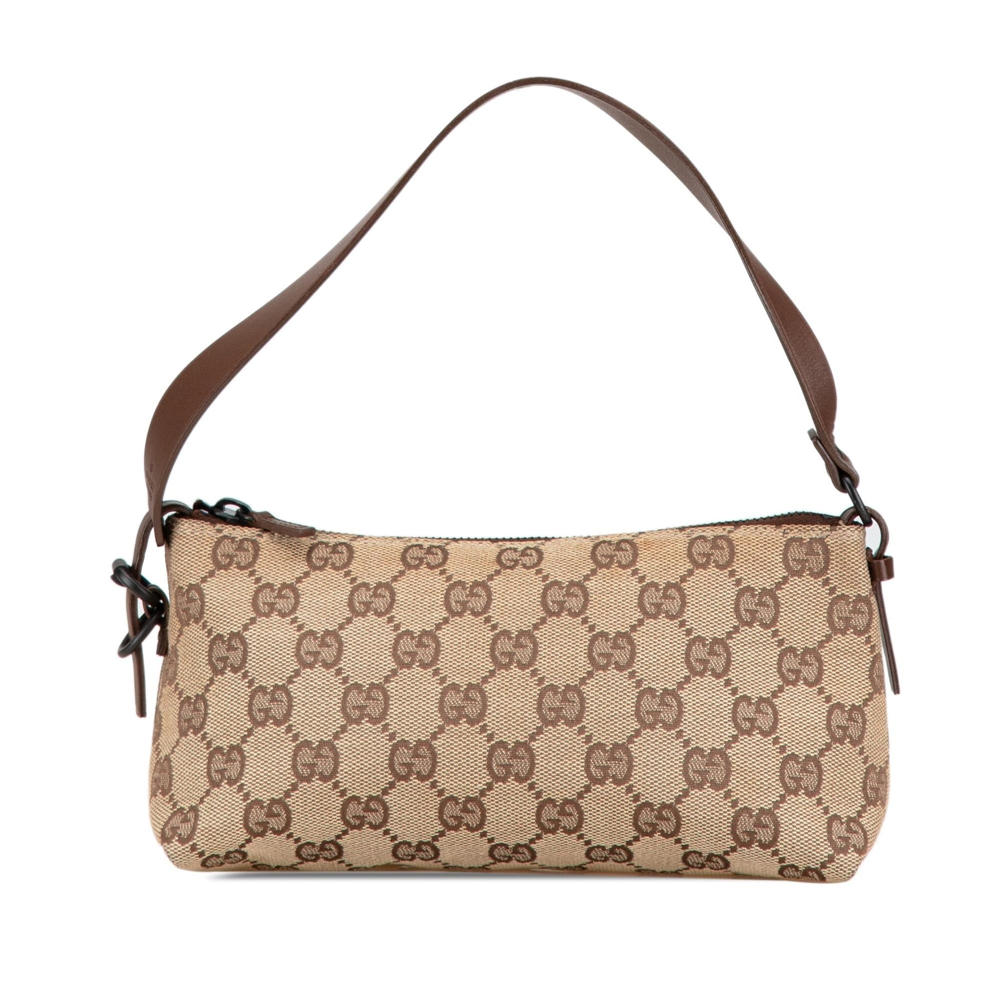 Gucci GG SHG-80vZw4 Canvas Brown Shoulder Bag
