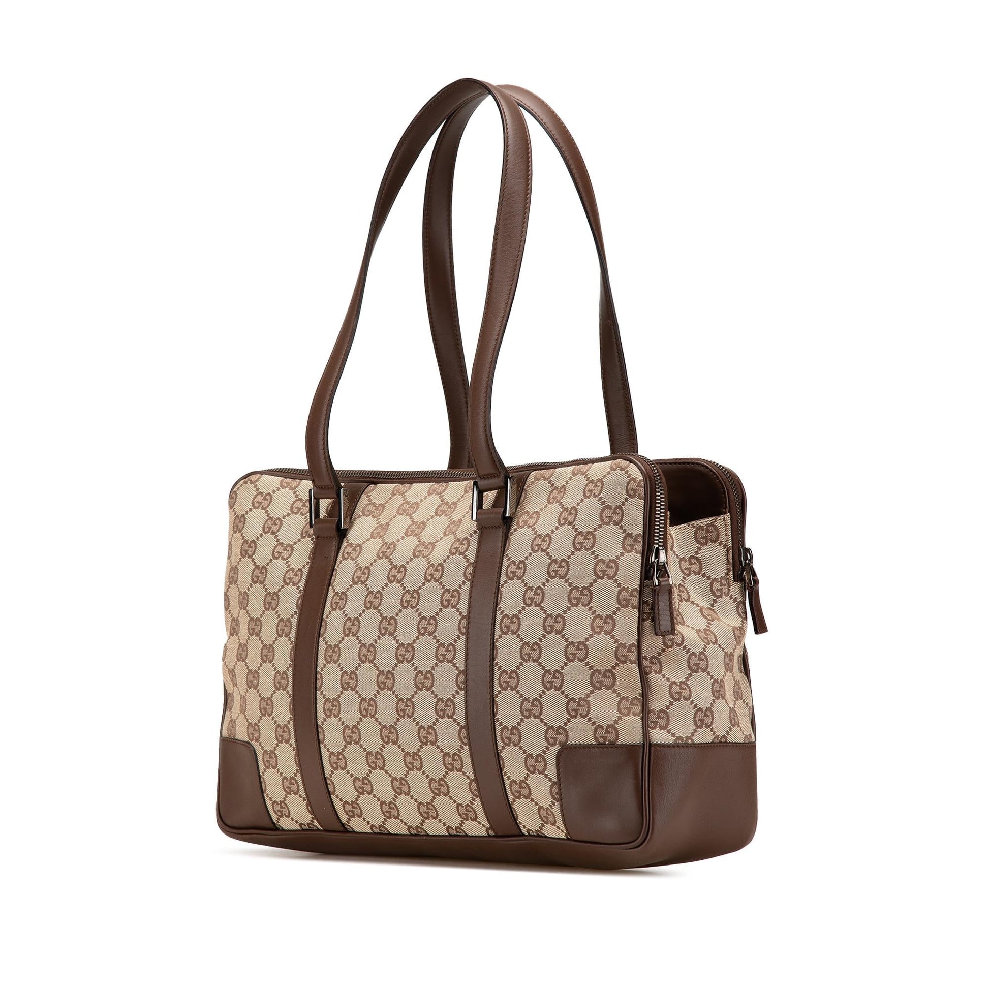 Gucci GG Canvas Calf Brown Shoulder Bag Bag 2