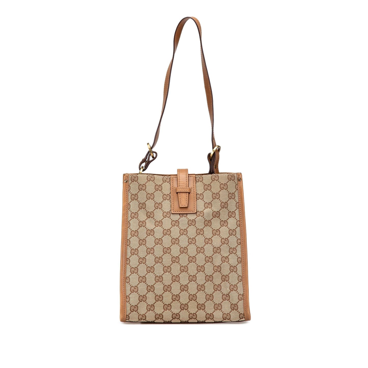 Gucci GG Canvas Calf Brown Shoulder Bag Bag 3