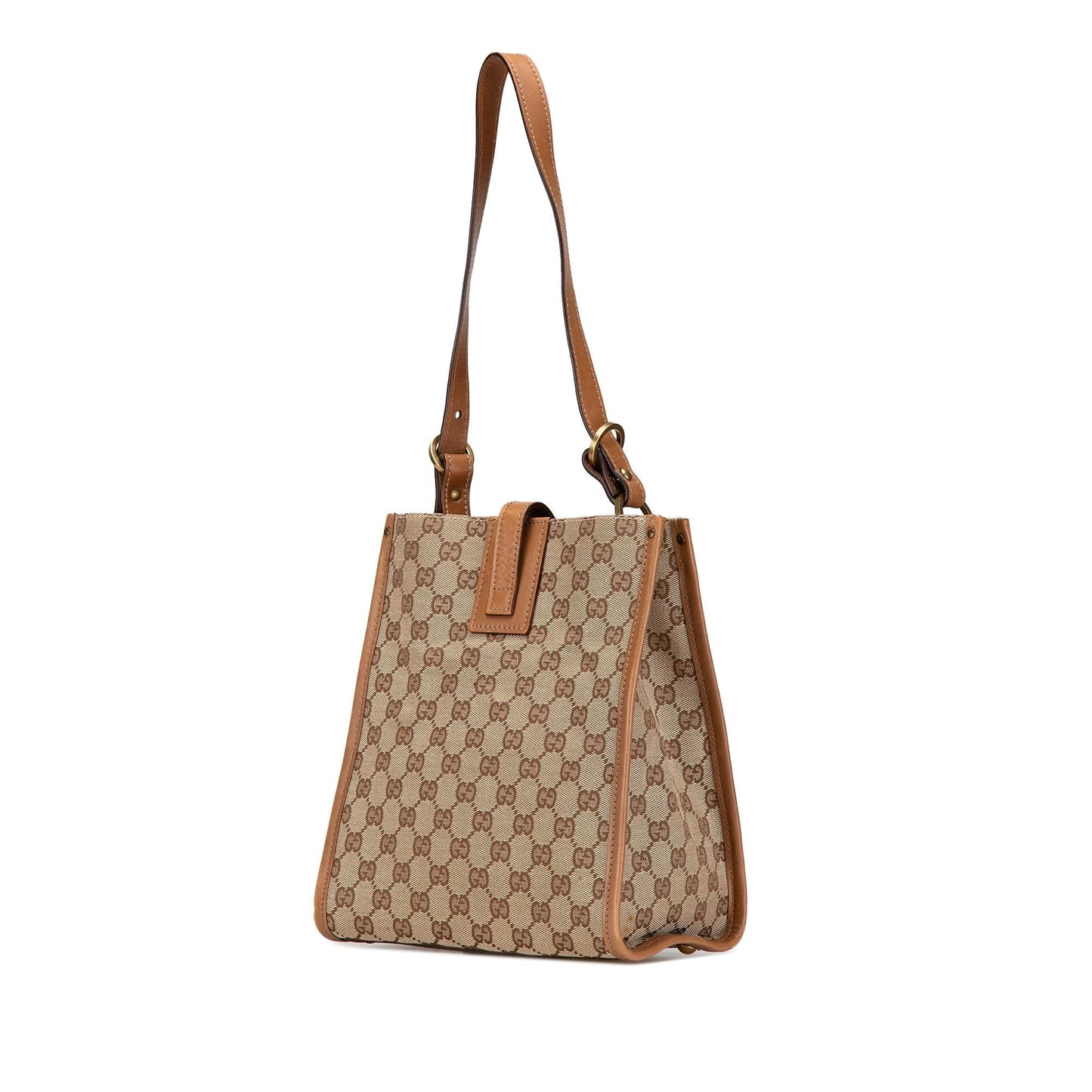 Gucci GG Canvas Calf Brown Shoulder Bag Bag 3