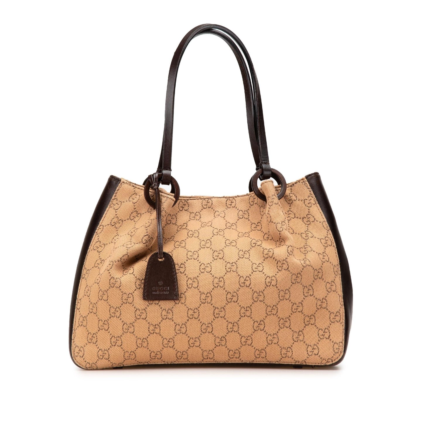 Gucci GG Canvas Calf Brown Shoulder Bag Bag 5