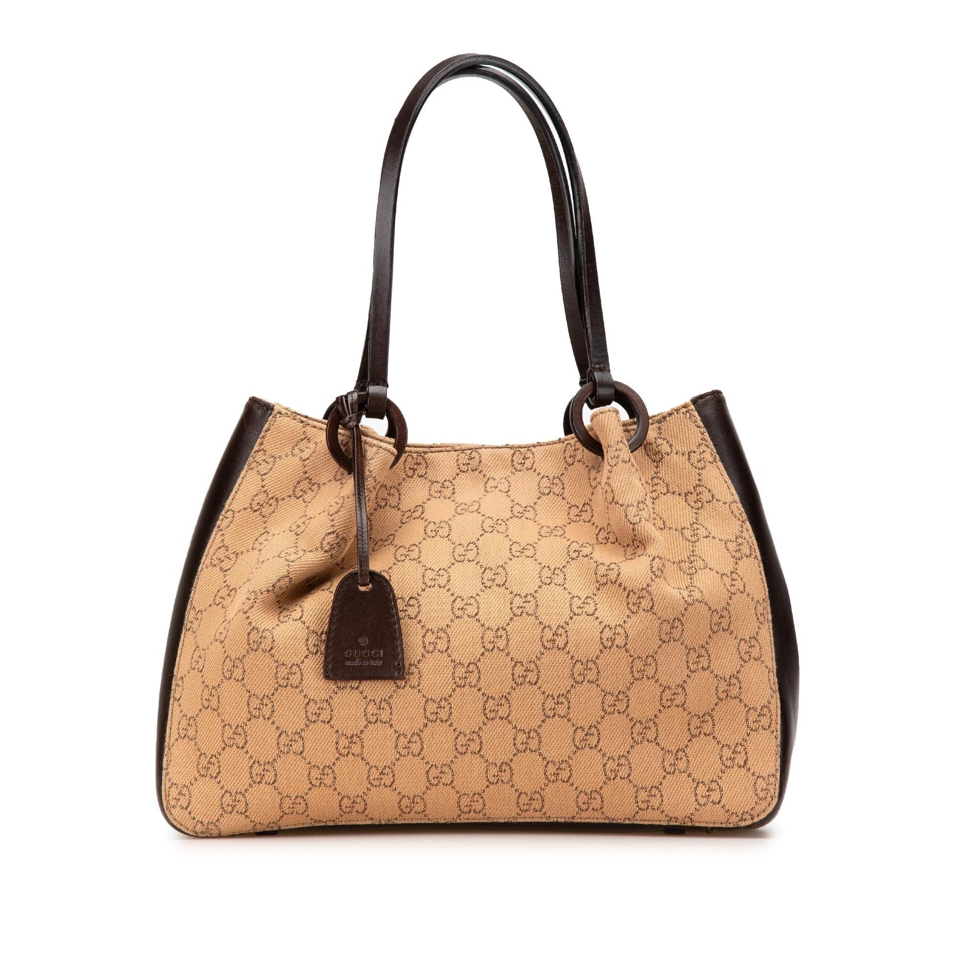 Gucci GG Canvas Calf Brown Shoulder Bag Bag 5
