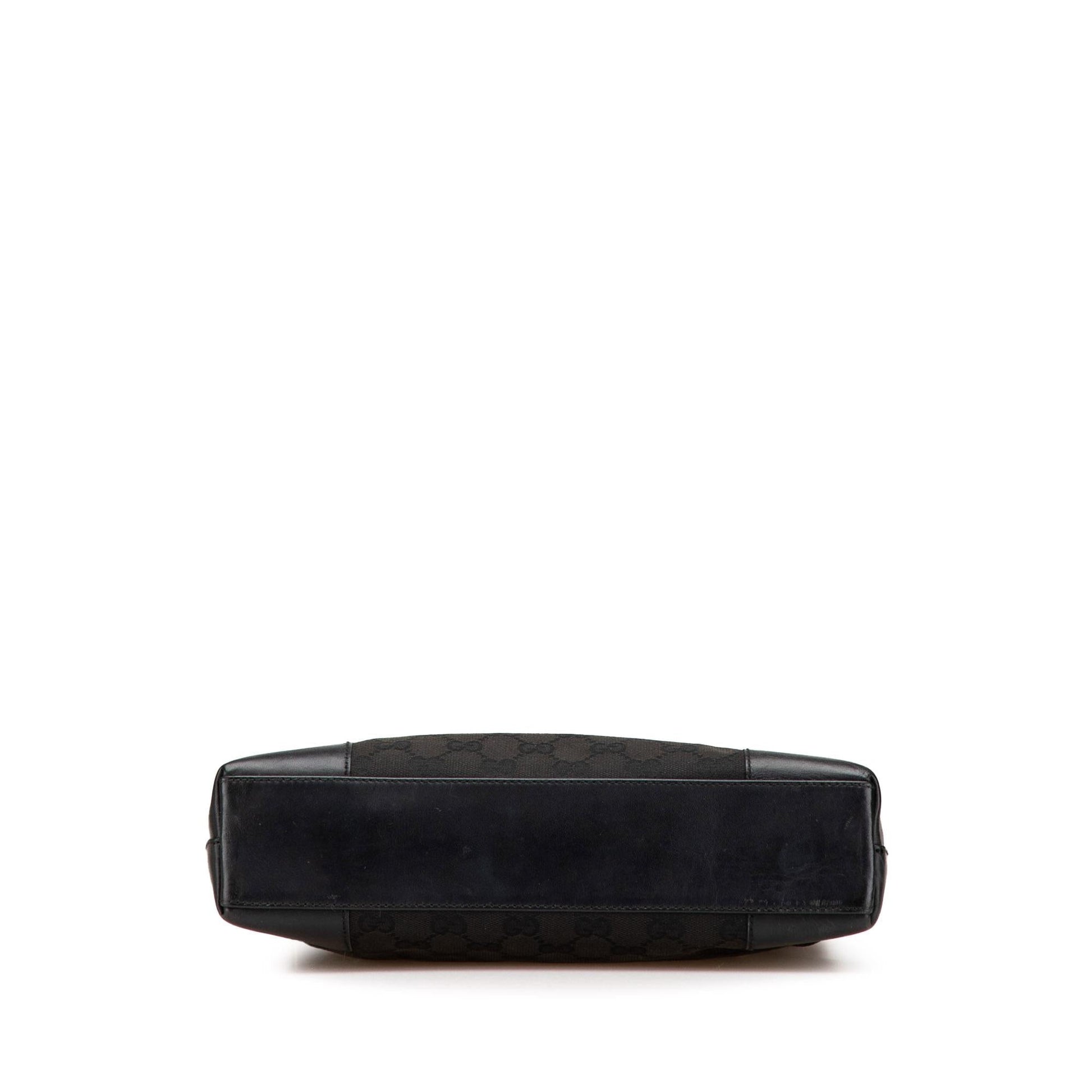 Gucci GG Canvas Calf Black Shoulder Bag