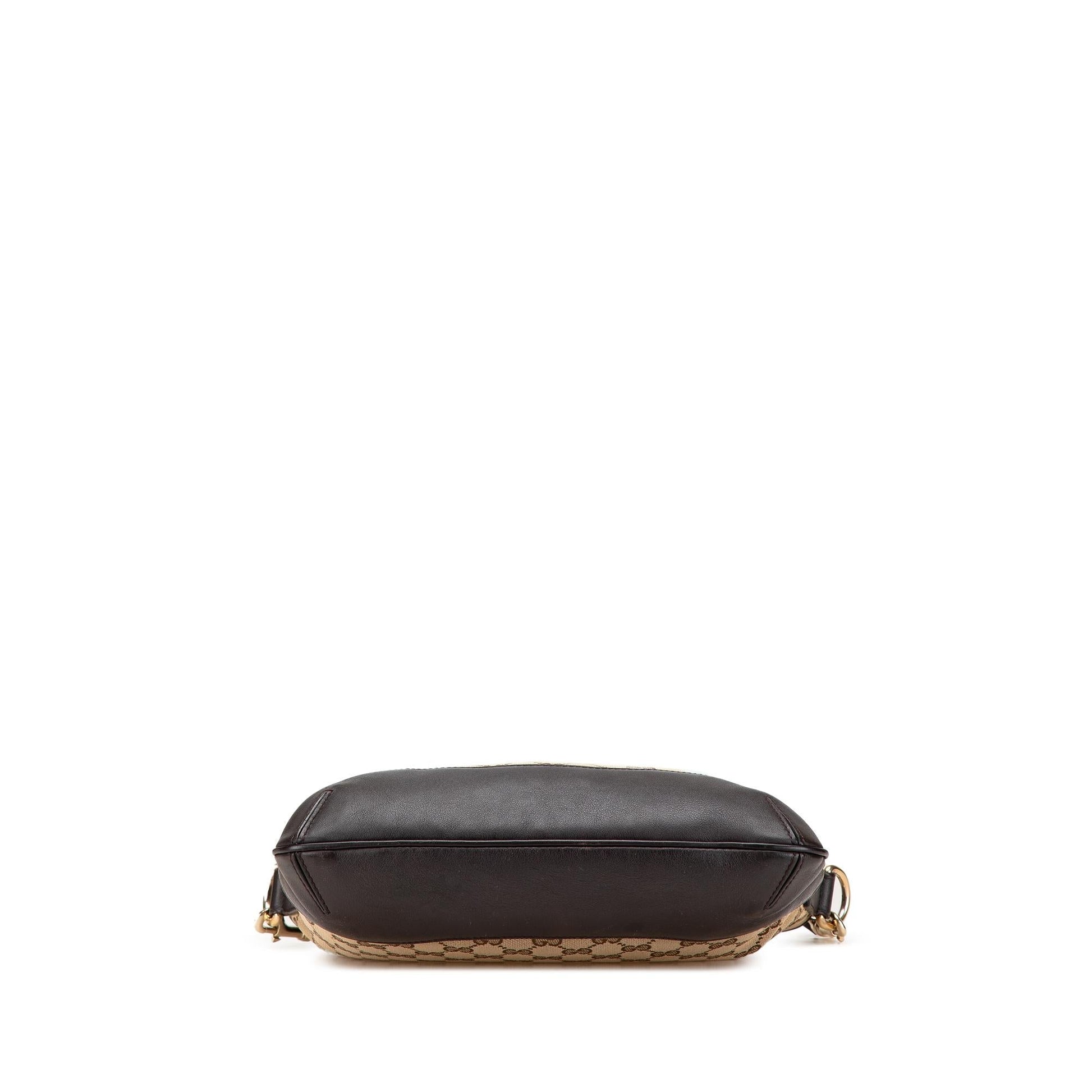 Gucci GG Canvas Calf Brown Shoulder Bag