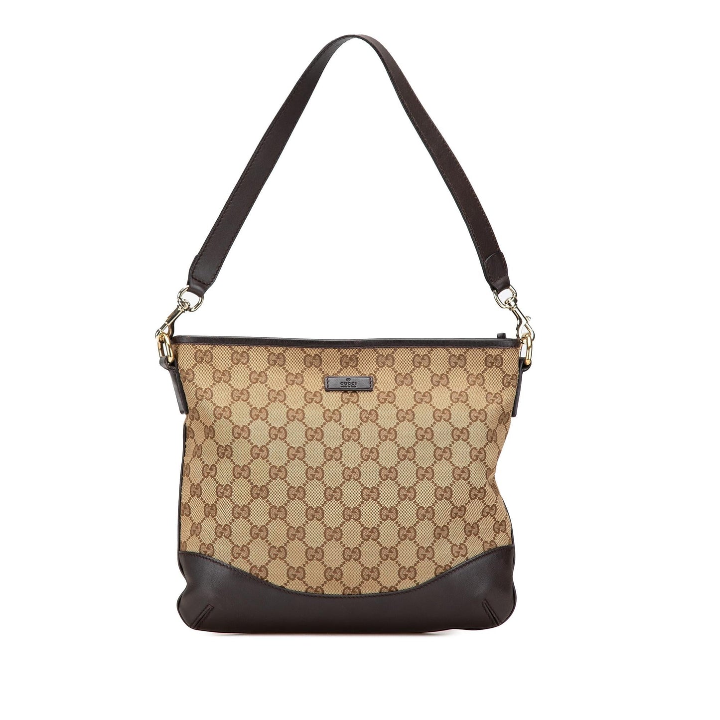 Gucci GG Canvas Calf Brown Shoulder Bag