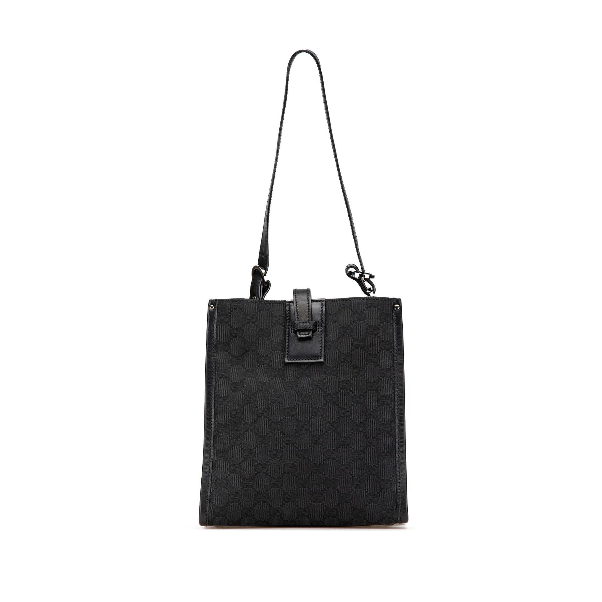Gucci GG Canvas Black Shoulder Bag Bag 13