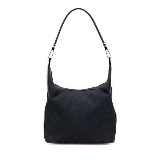 Gucci GG Canvas Calf Blue Shoulder Bag