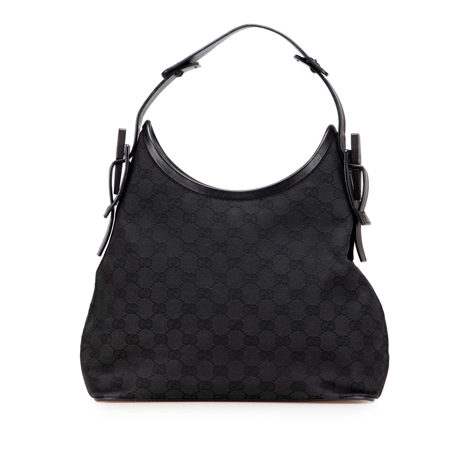 Gucci GG Canvas Calf Black Shoulder Bag Bag 14