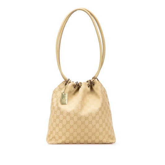Gucci GG Canvas Calf Brown Shoulder Bag Bag 17