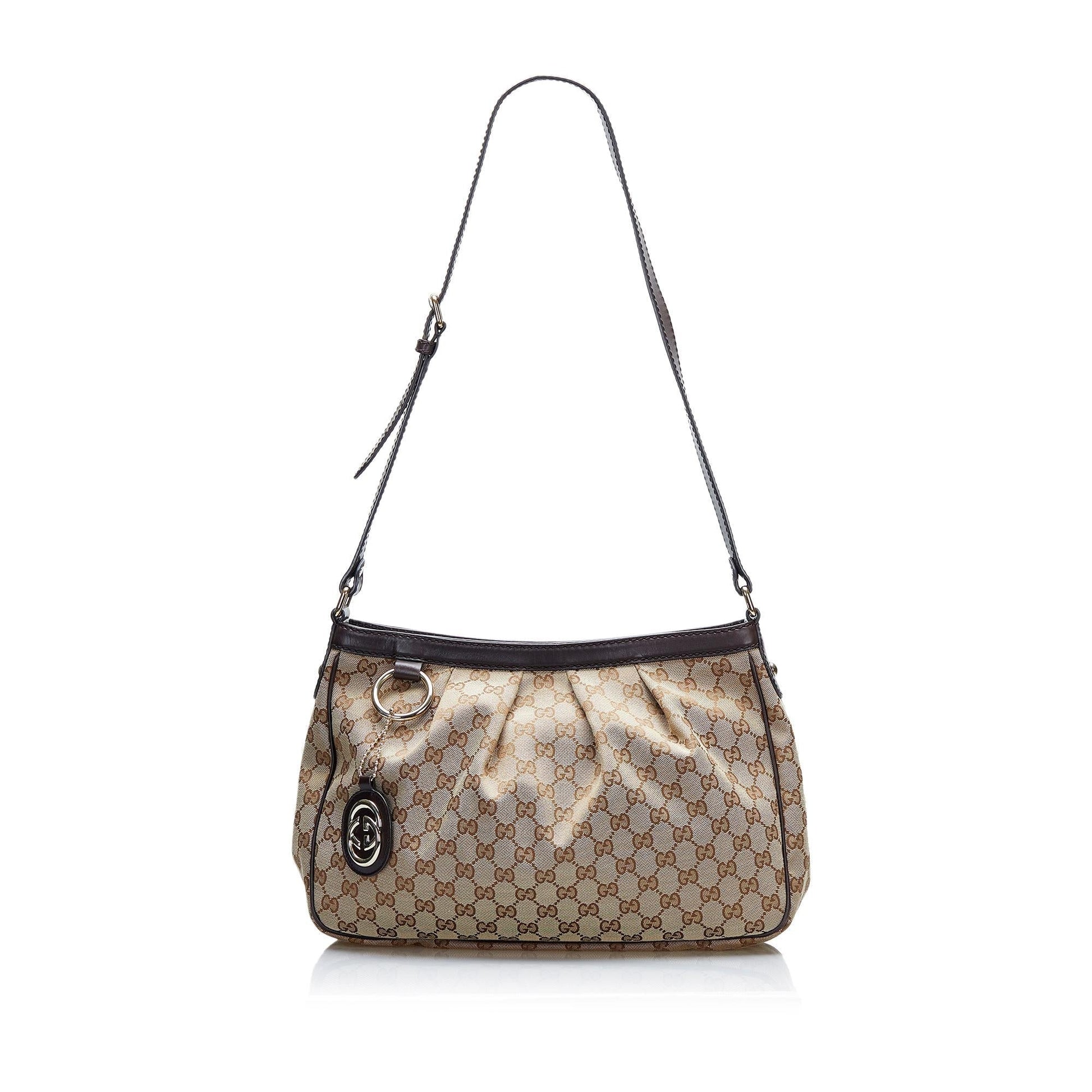 Gucci GG Sukey SHG-mfMR1u Canvas Brown Crossbody Bag