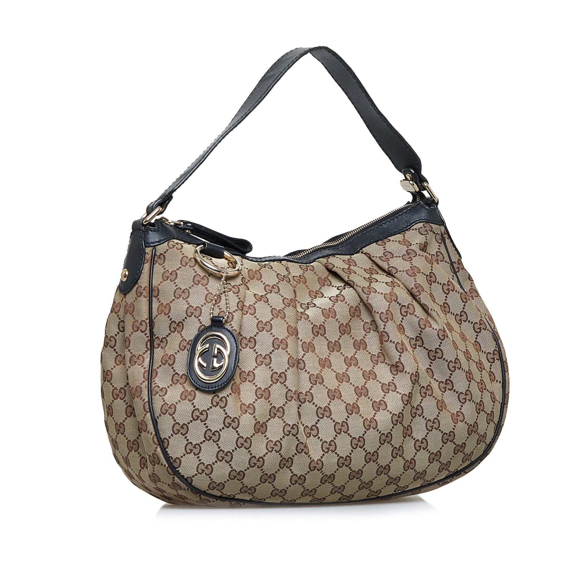 Gucci GG Sukey SHG-tsariF Canvas Brown Shoulder Bag