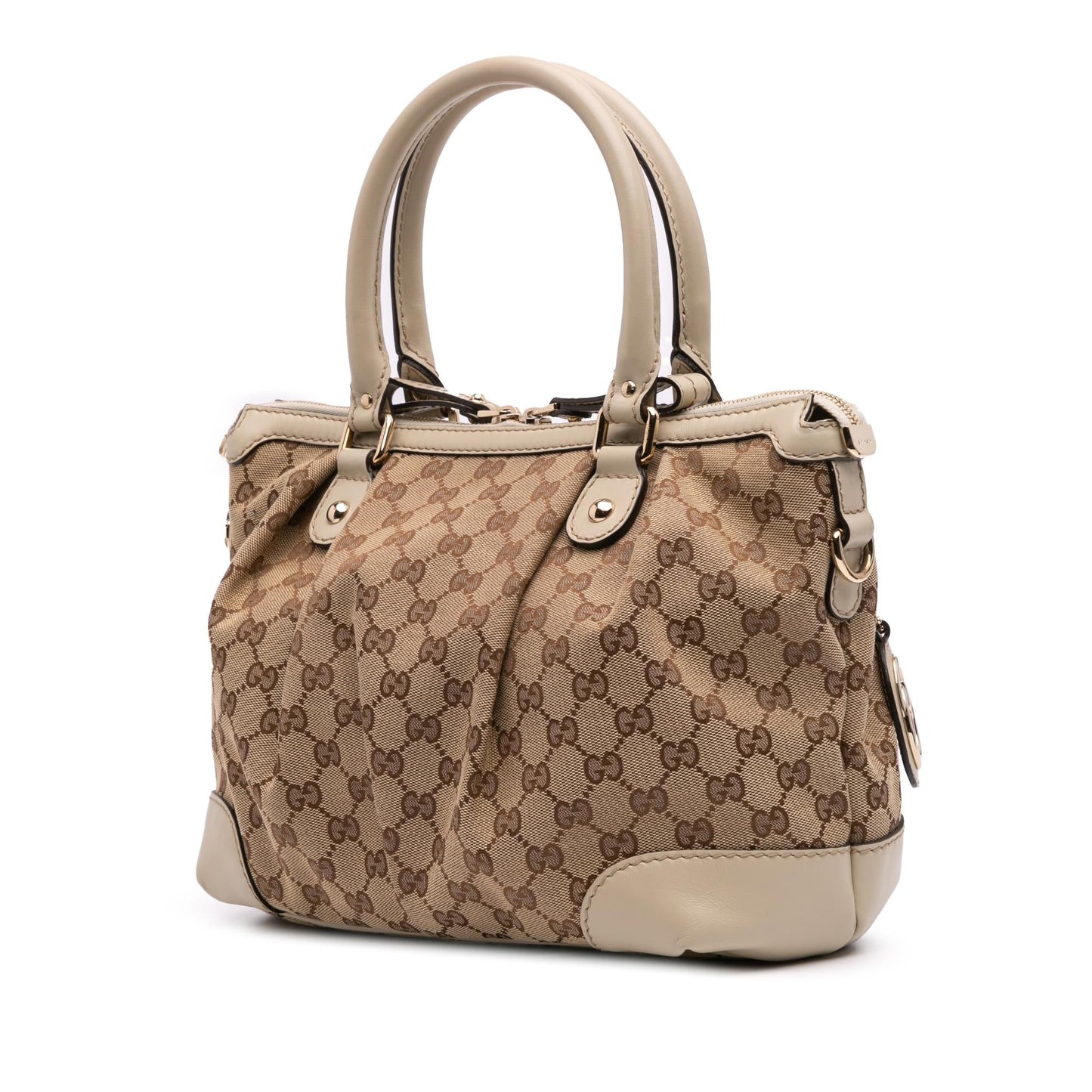 Gucci GG Sukey Canvas Brown Satchel Bag Satchel 4