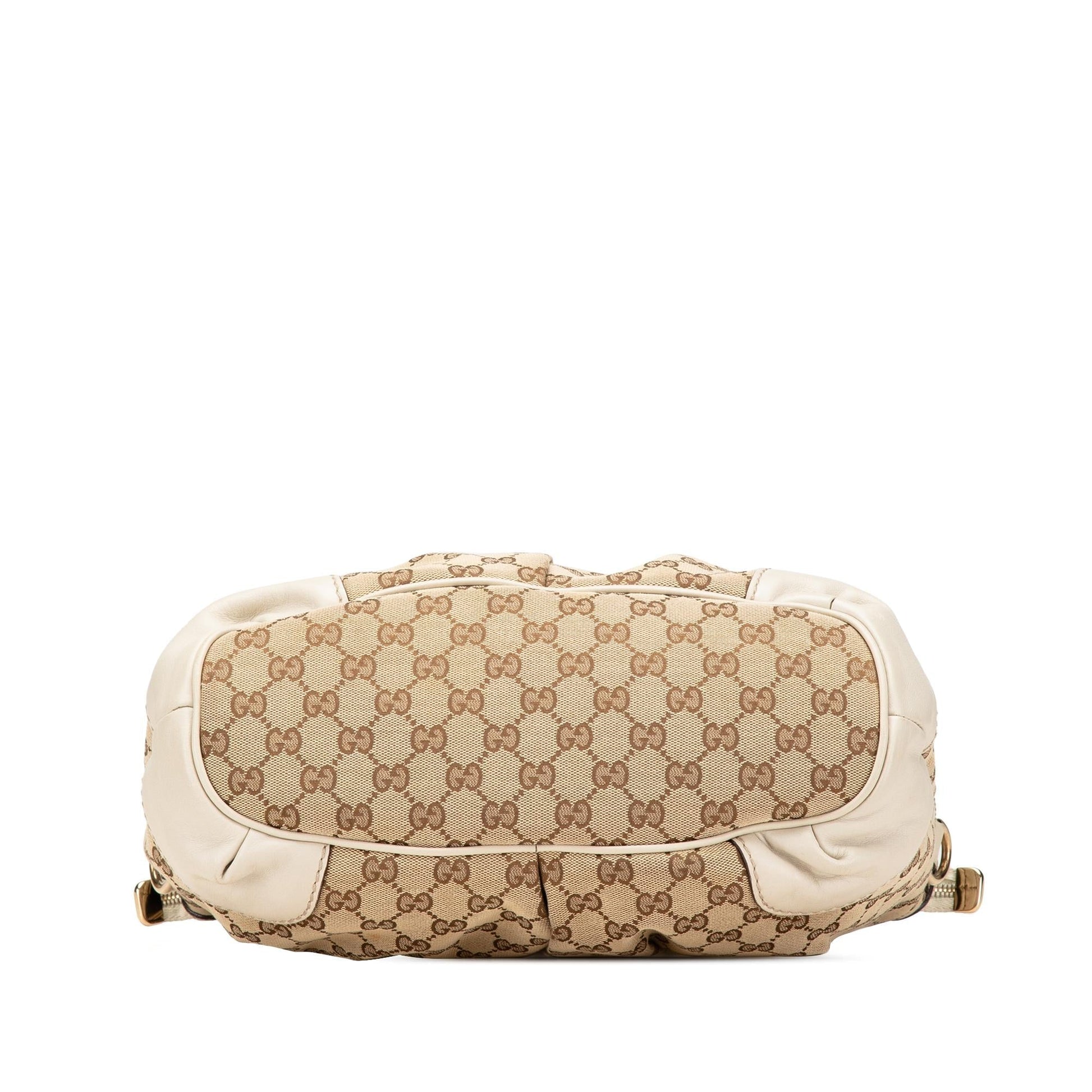 Gucci GG Sukey Canvas Calf Brown Satchel Bag