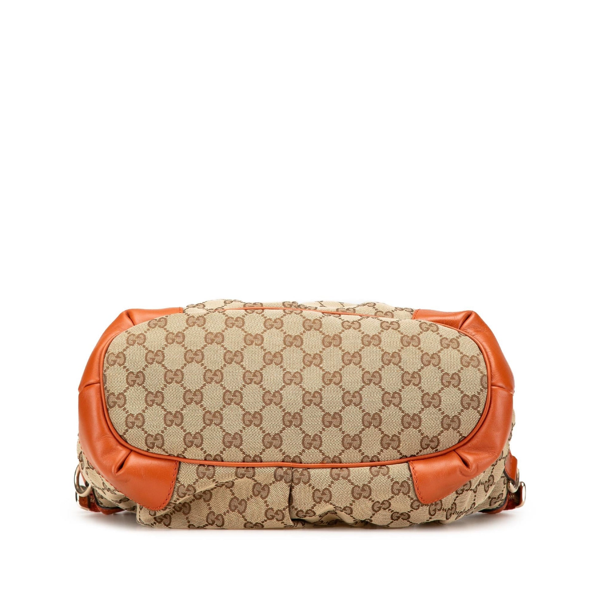 Gucci GG Sukey Canvas Brown Satchel Bag