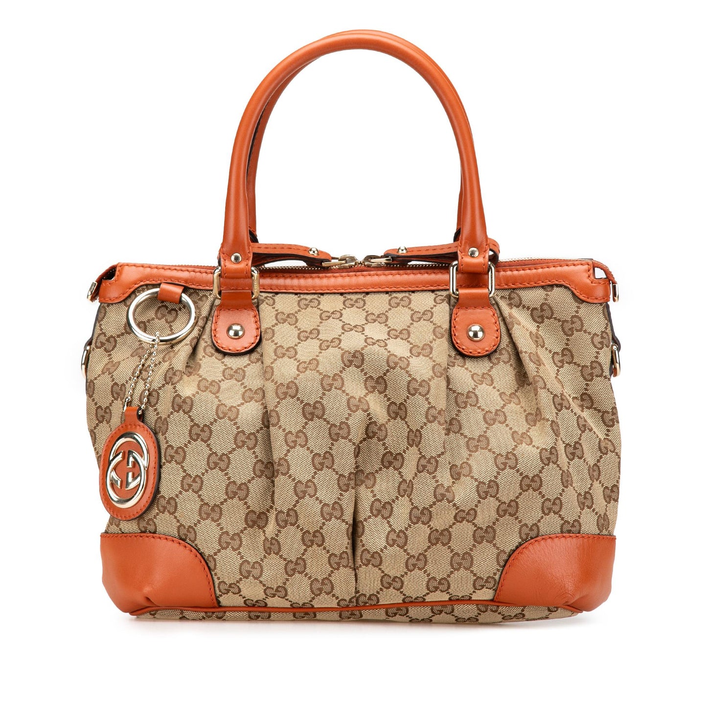 Gucci GG Sukey Canvas Brown Satchel Bag
