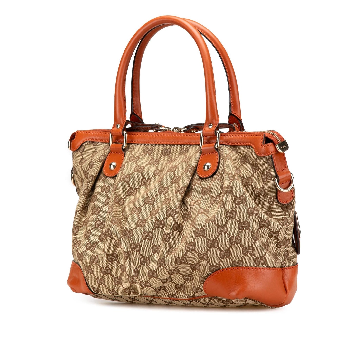 Gucci GG Sukey Canvas Brown Satchel Bag