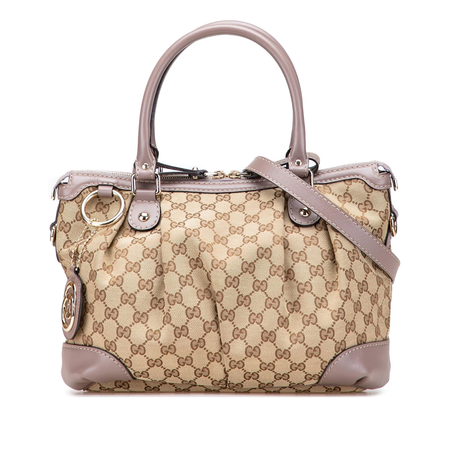 Gucci GG Sukey Canvas Travel Bag Satchel 13