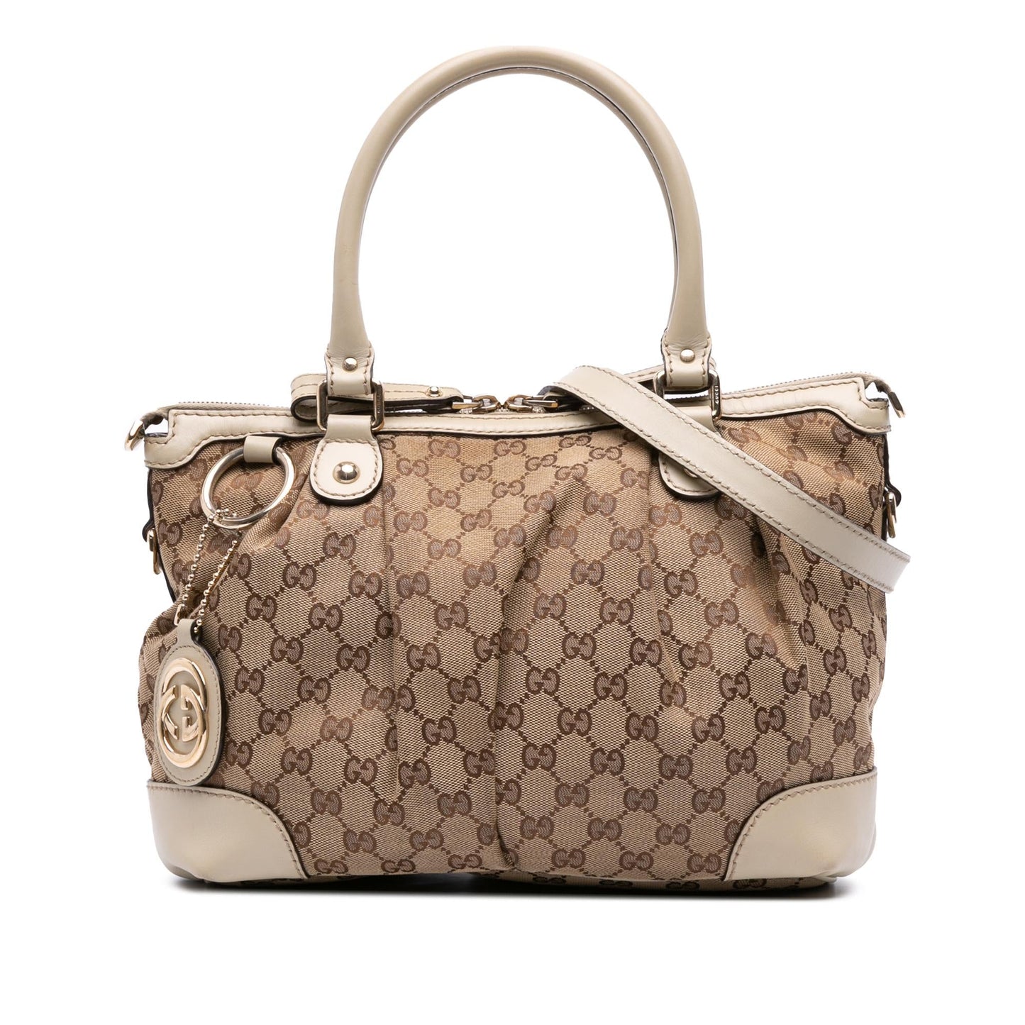 Gucci GG Sukey Canvas Travel Bag Satchel 14