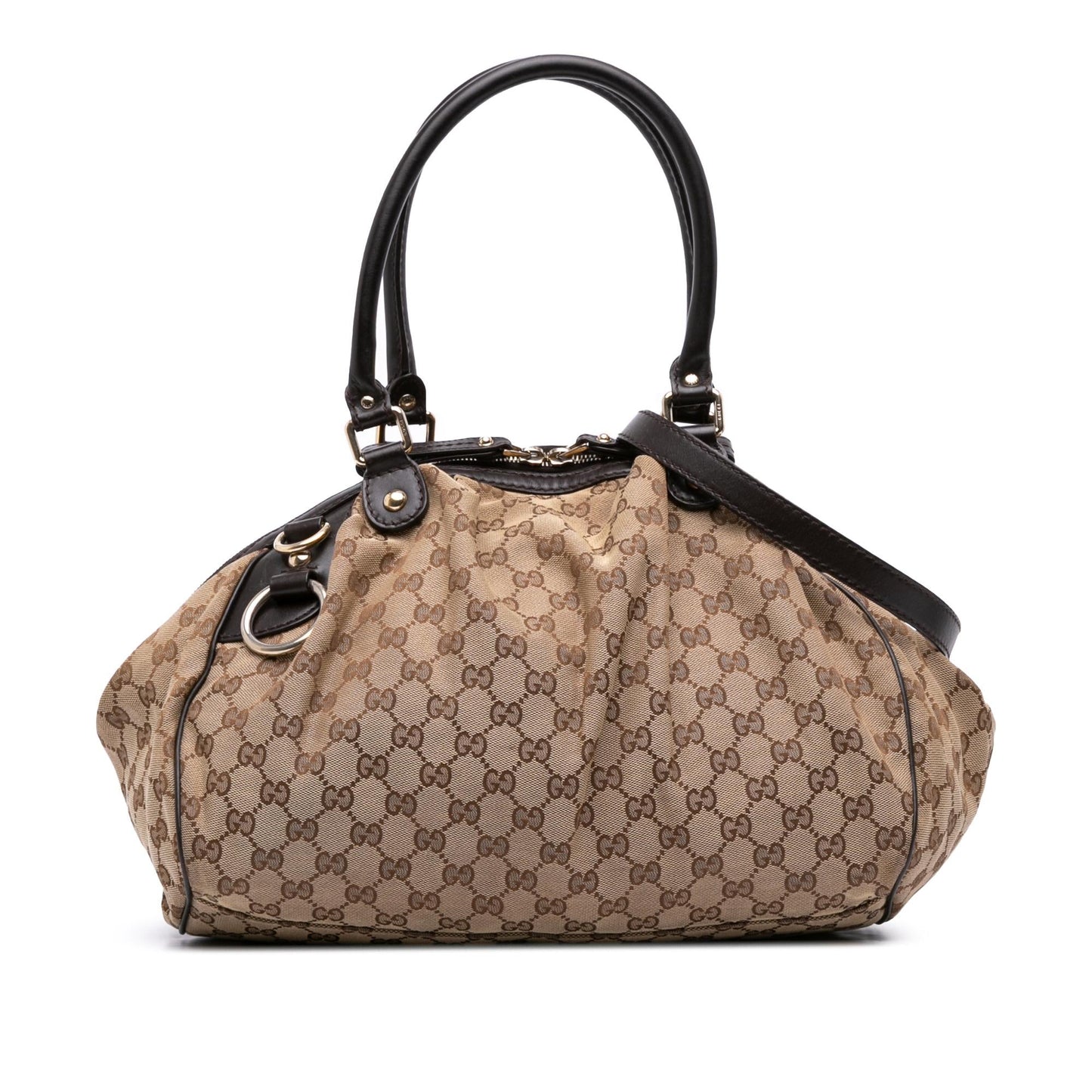 Gucci GG Sukey Canvas Travel Bag Satchel 16