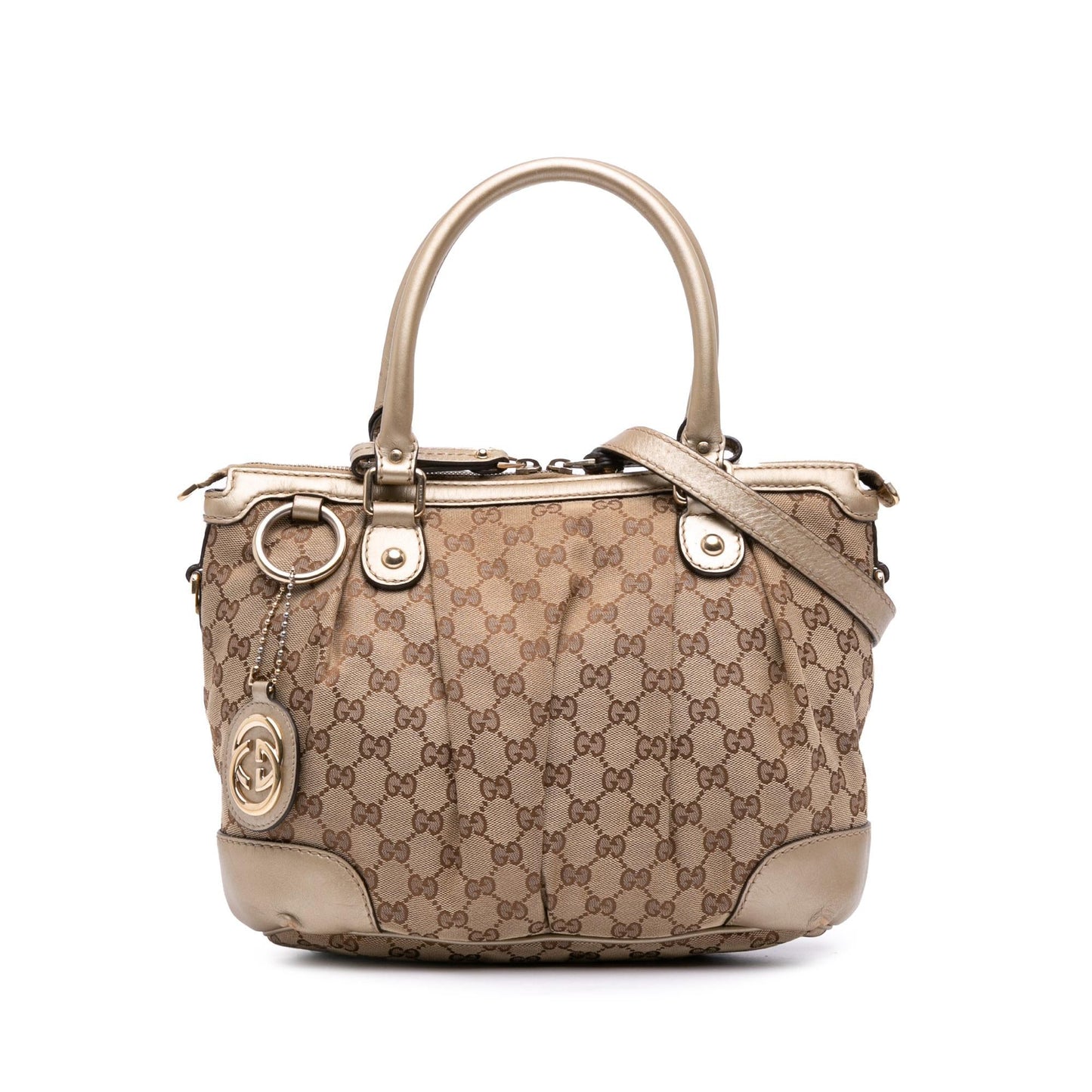 Gucci GG Sukey Canvas Travel Bag Satchel 15