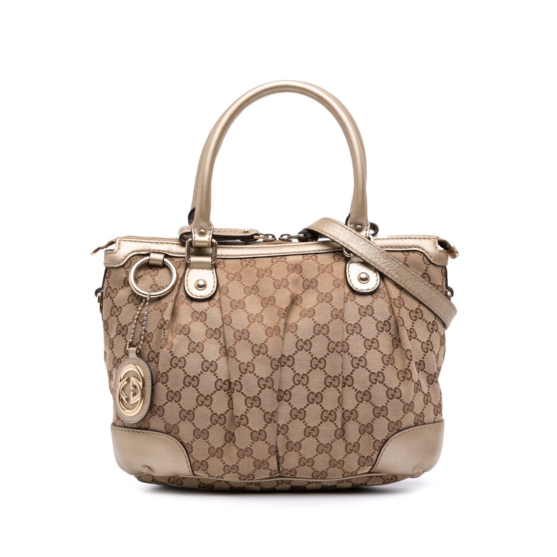 Gucci GG Sukey Canvas Travel Bag Satchel 15