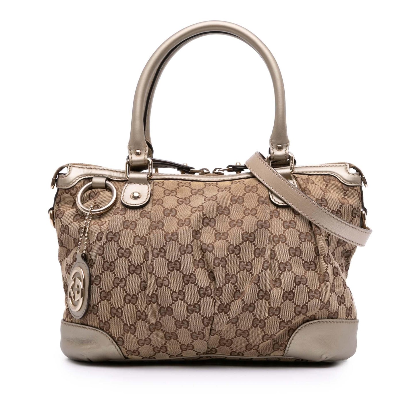 Gucci GG Sukey Canvas Travel Bag Satchel 17