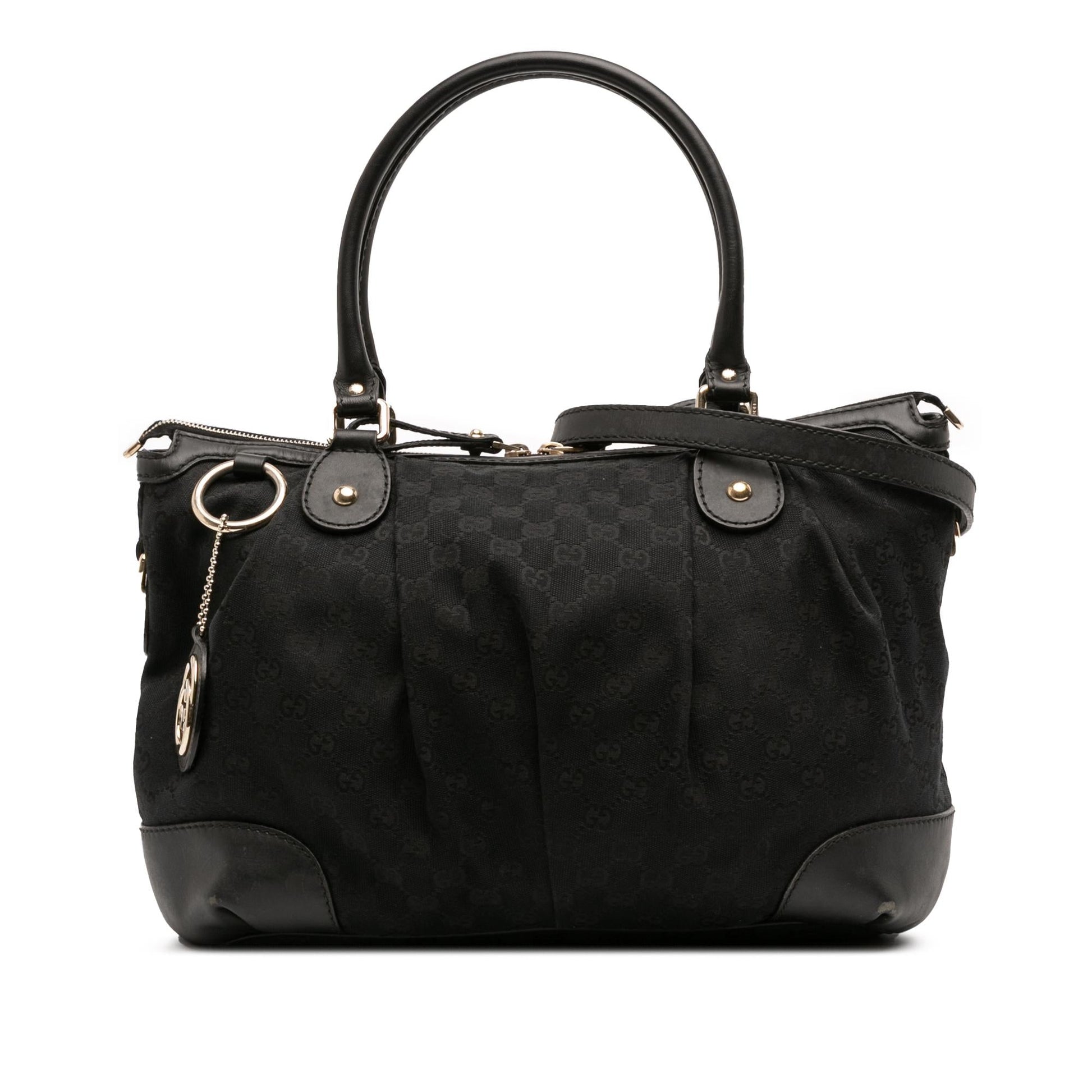 Gucci GG Sukey Canvas Travel Bag Satchel 19