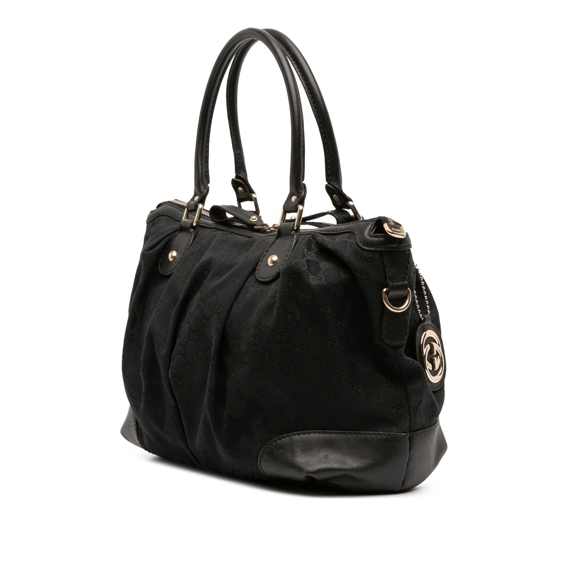 Gucci GG Sukey Canvas Travel Bag Satchel 19