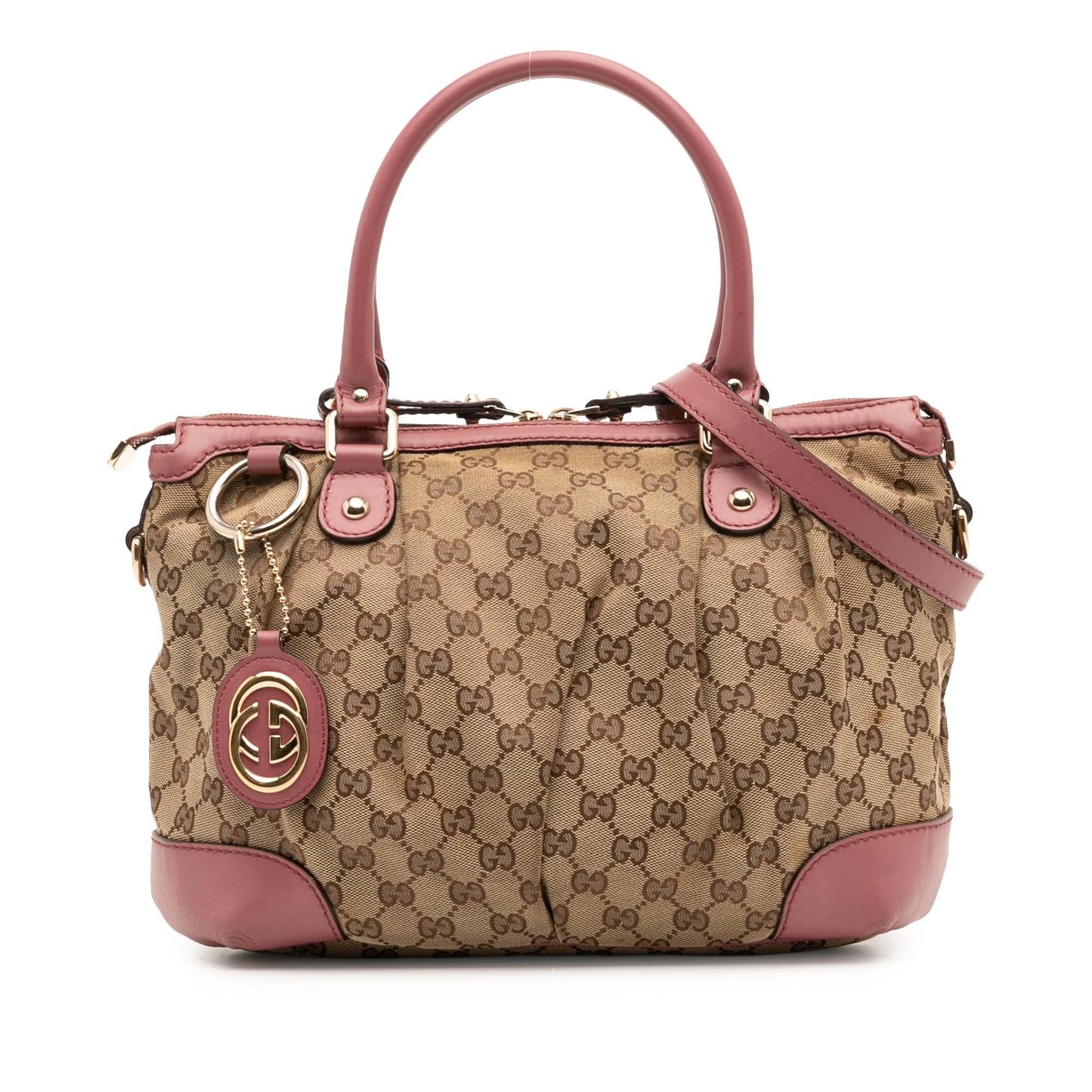 Gucci GG Sukey Canvas Travel Bag Satchel 20