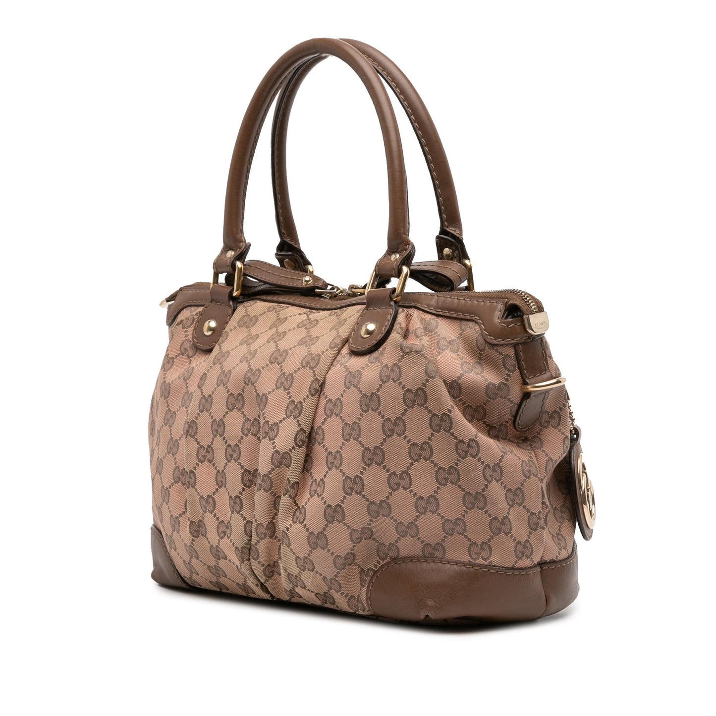 Gucci GG Sukey Canvas Travel Bag Satchel 24