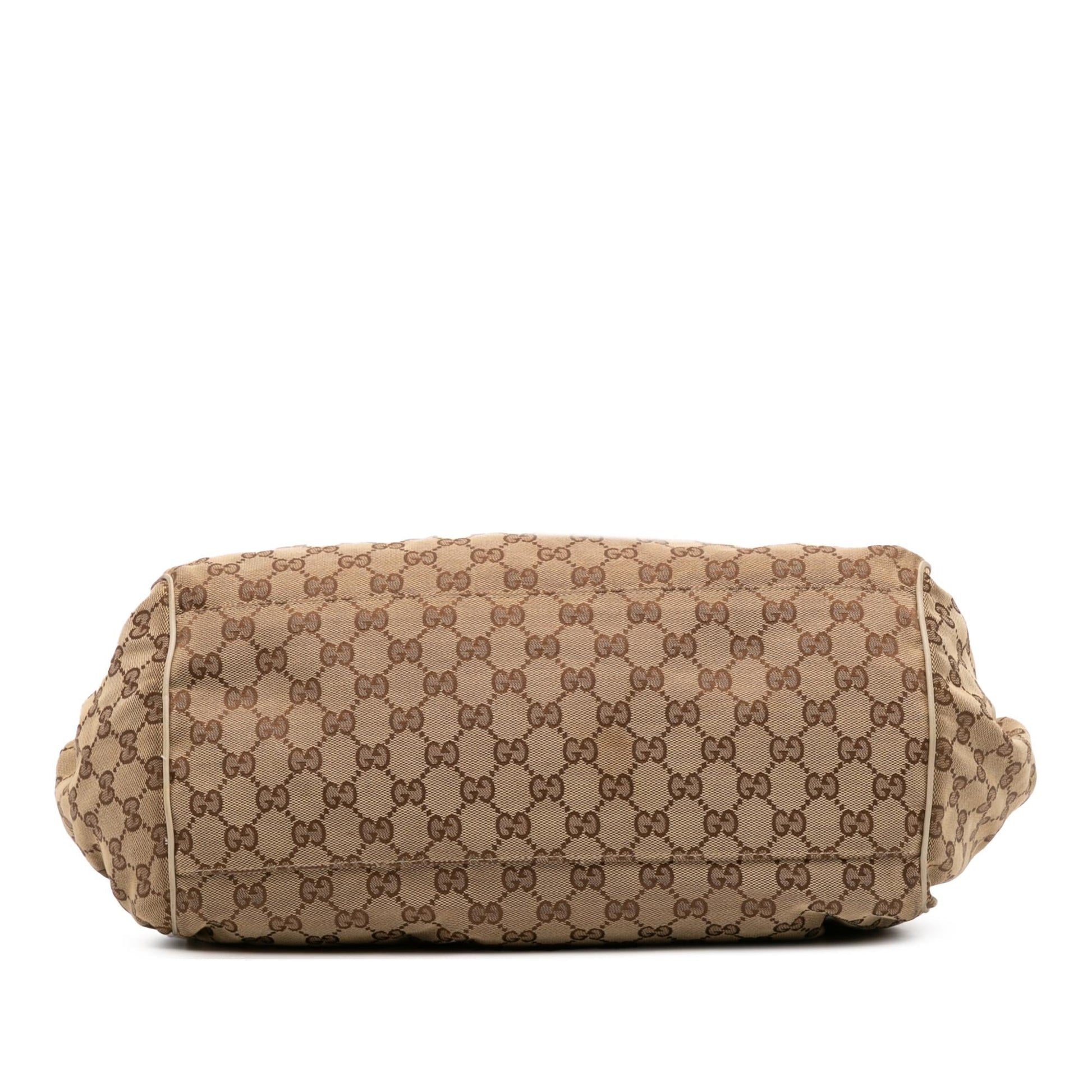 Gucci GG Sukey Canvas Travel Bag Satchel 23