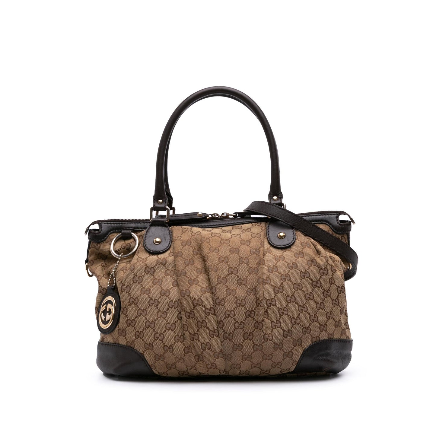 Gucci GG Sukey Canvas Travel Bag Satchel 26