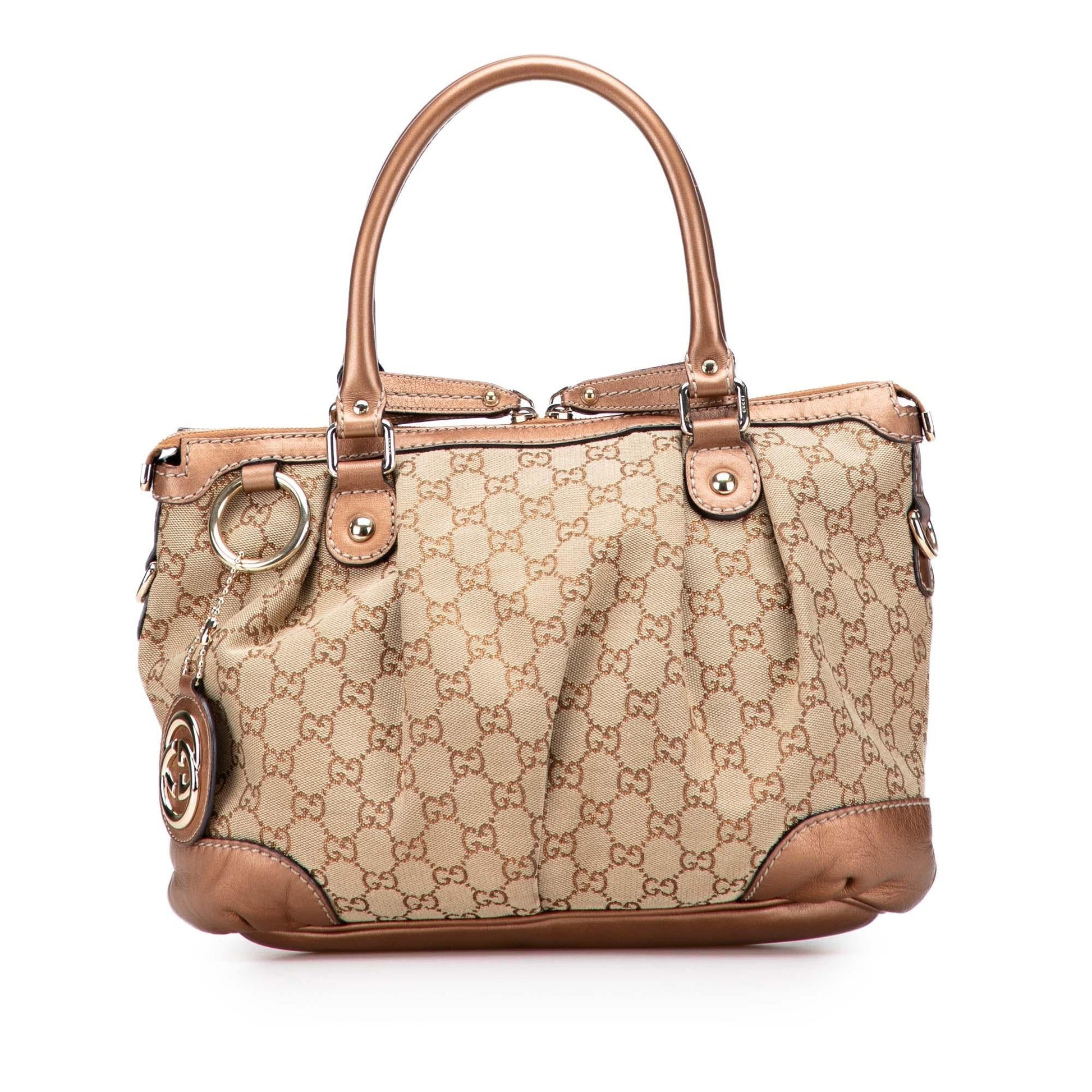 Gucci GG Sukey Canvas Travel Bag Satchel 27