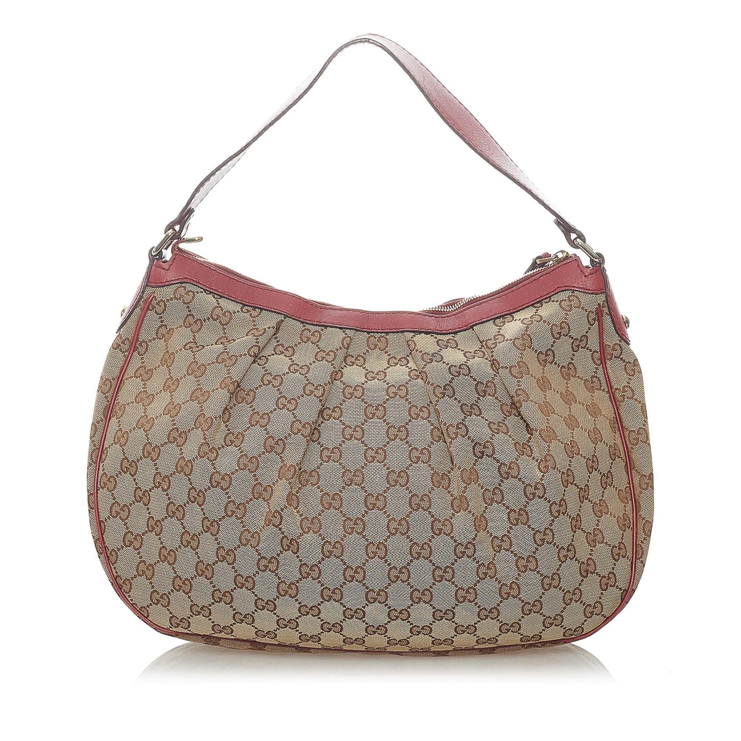 Gucci GG Sukey SHG-dw2gfY Canvas Brown Red Shoulder Bag