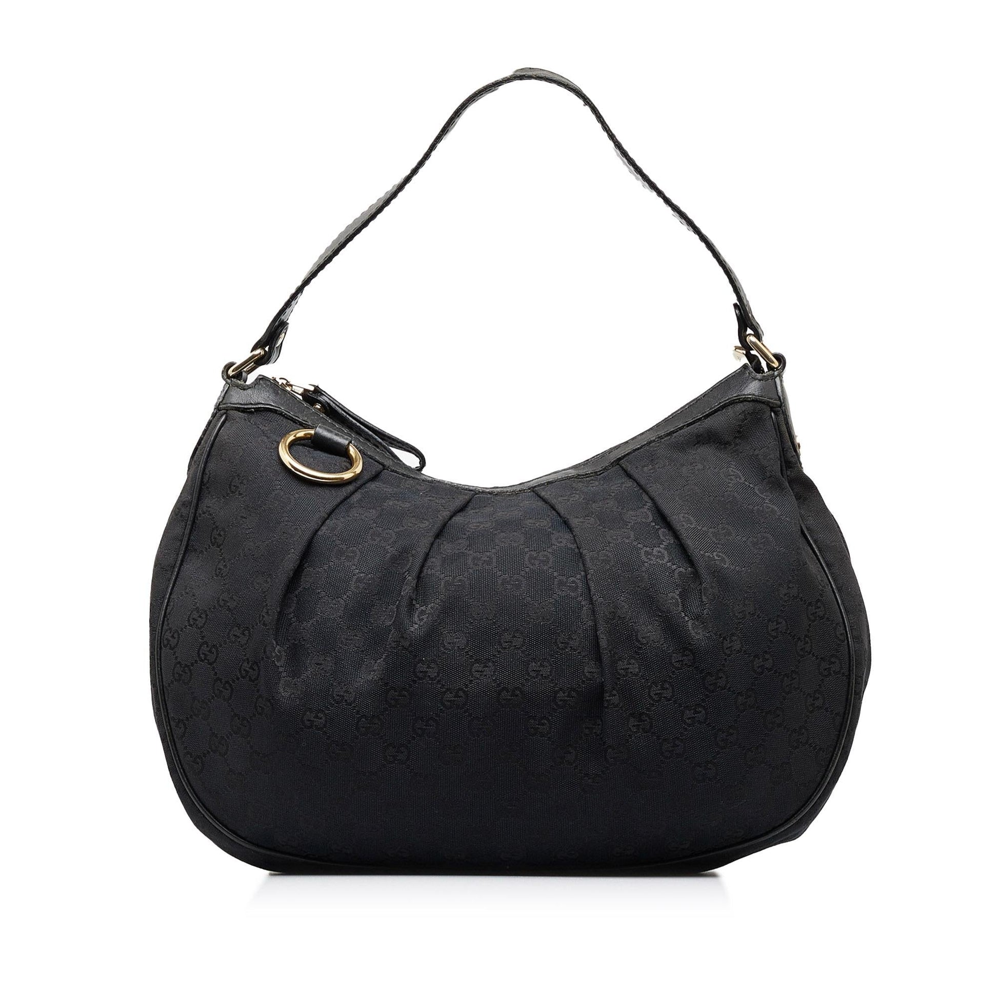 Gucci GG Sukey SHG-3r2zVk Canvas Calf Black Shoulder Bag