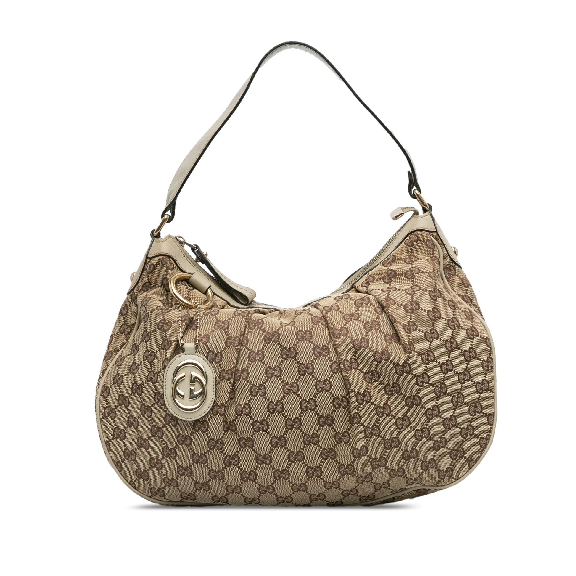 Gucci GG Sukey SHG-iH53wW Canvas Brown Shoulder Bag
