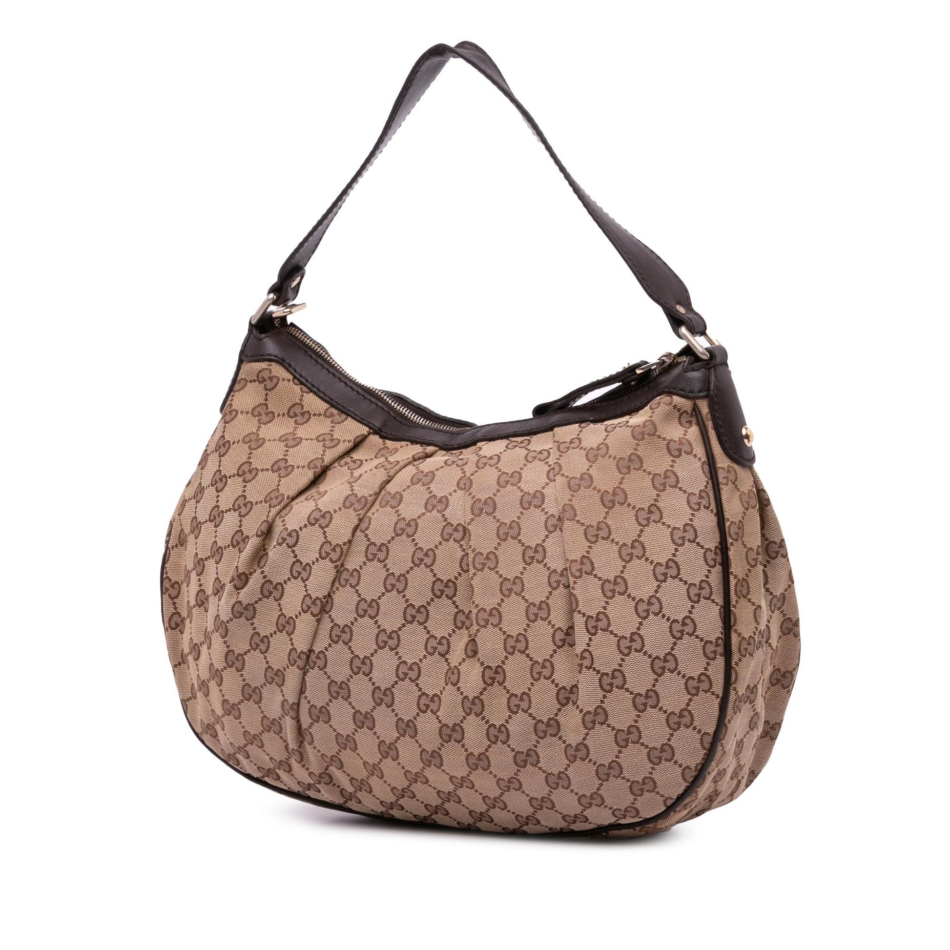 Gucci GG Sukey Canvas Calf Brown Shoulder Bag