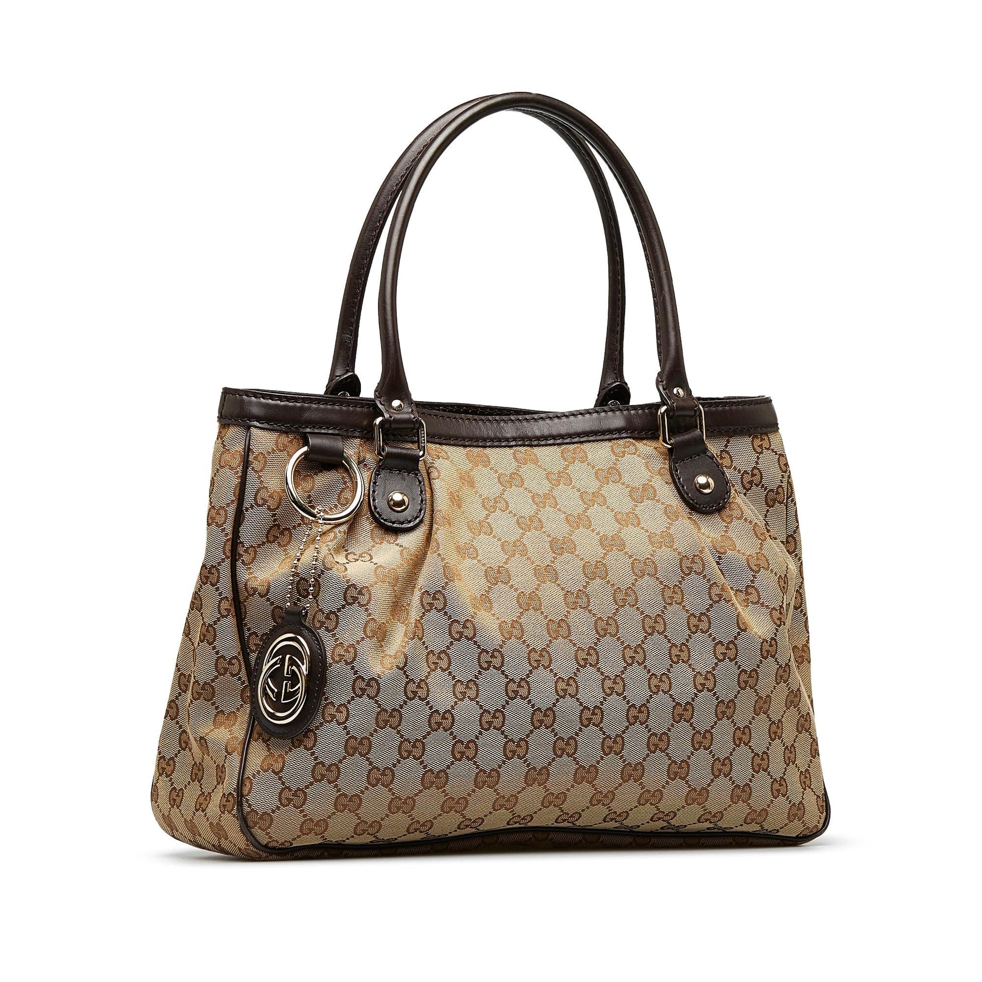 Gucci GG Sukey SHG-ifpulK Canvas Brown Tote Bag