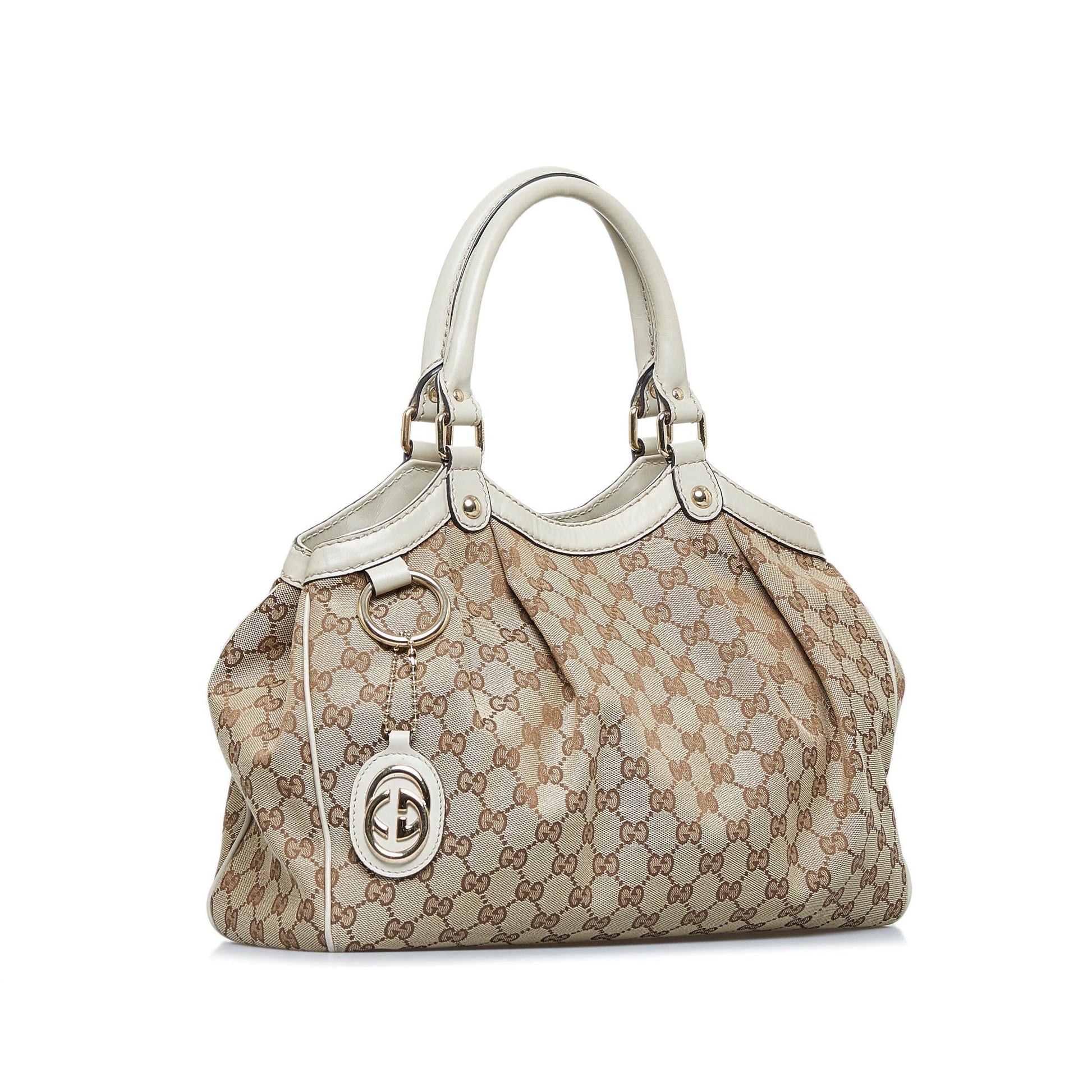 Gucci GG Sukey SHG-fwKi93 Canvas Brown Tote Bag