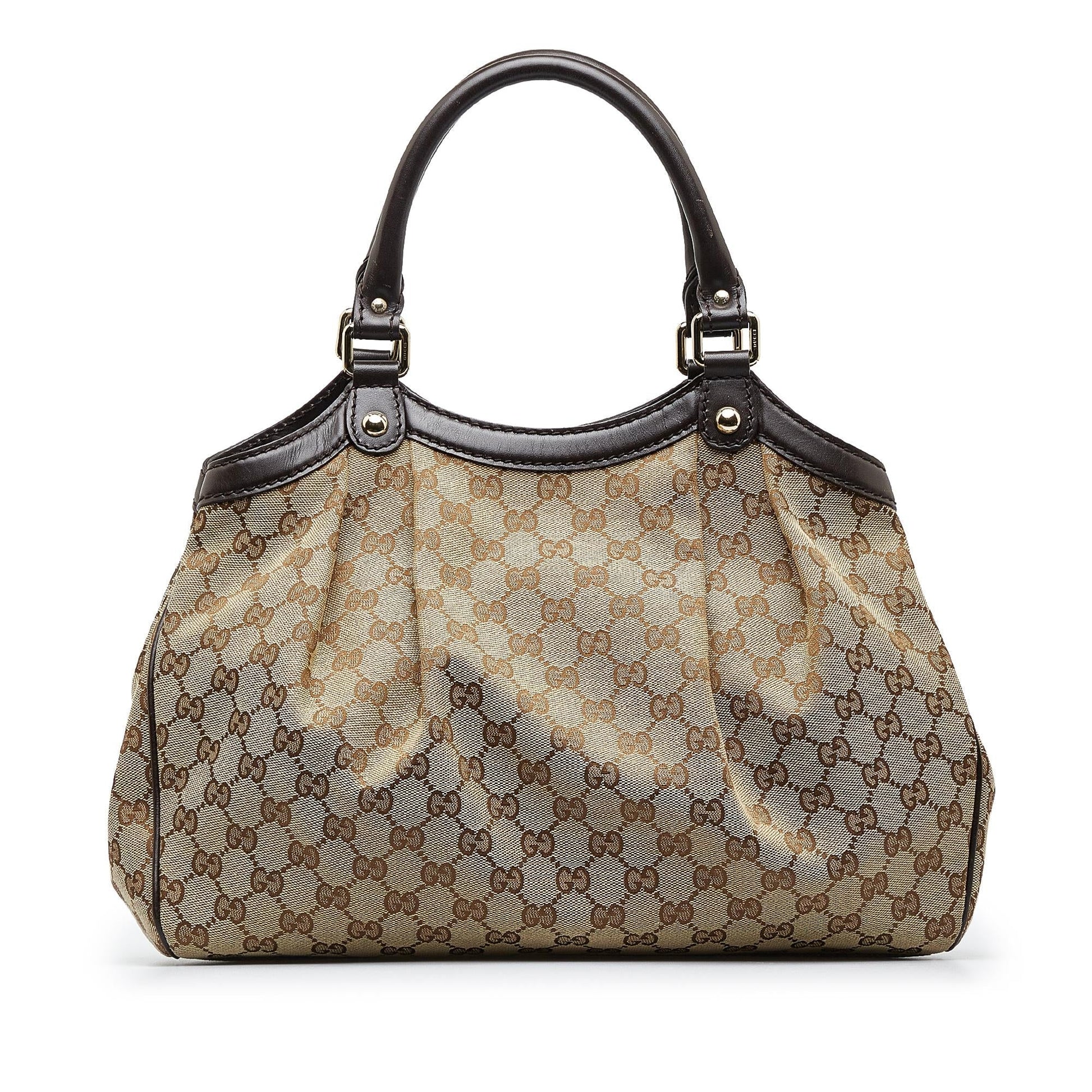 Gucci GG Sukey SHG-NFCUWy Canvas Brown Tote Bag