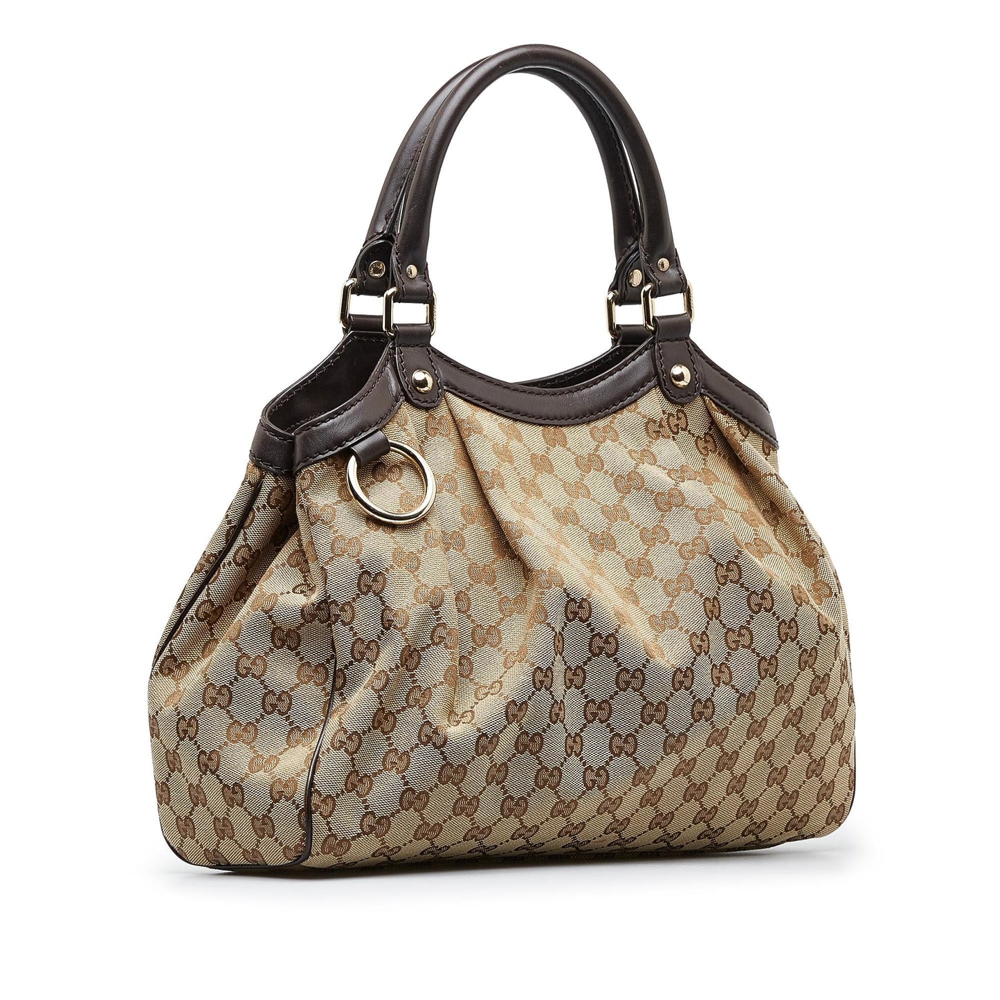 Gucci GG Sukey SHG-NFCUWy Canvas Brown Tote Bag