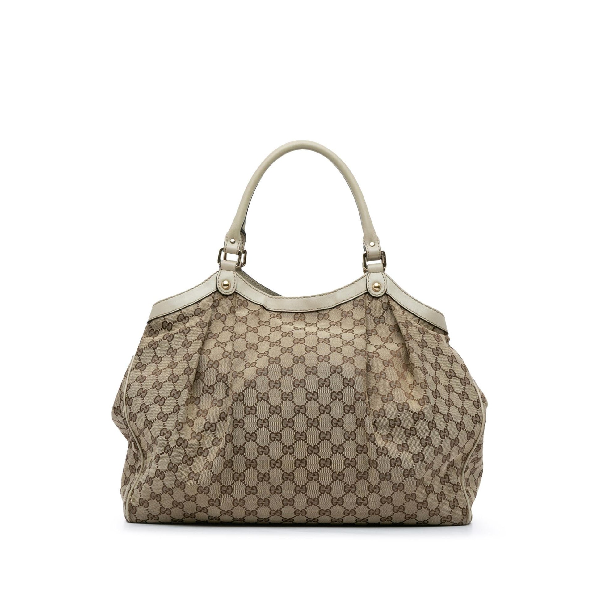 Gucci GG Sukey SHG-7pSVx4 Canvas Brown Tote Bag