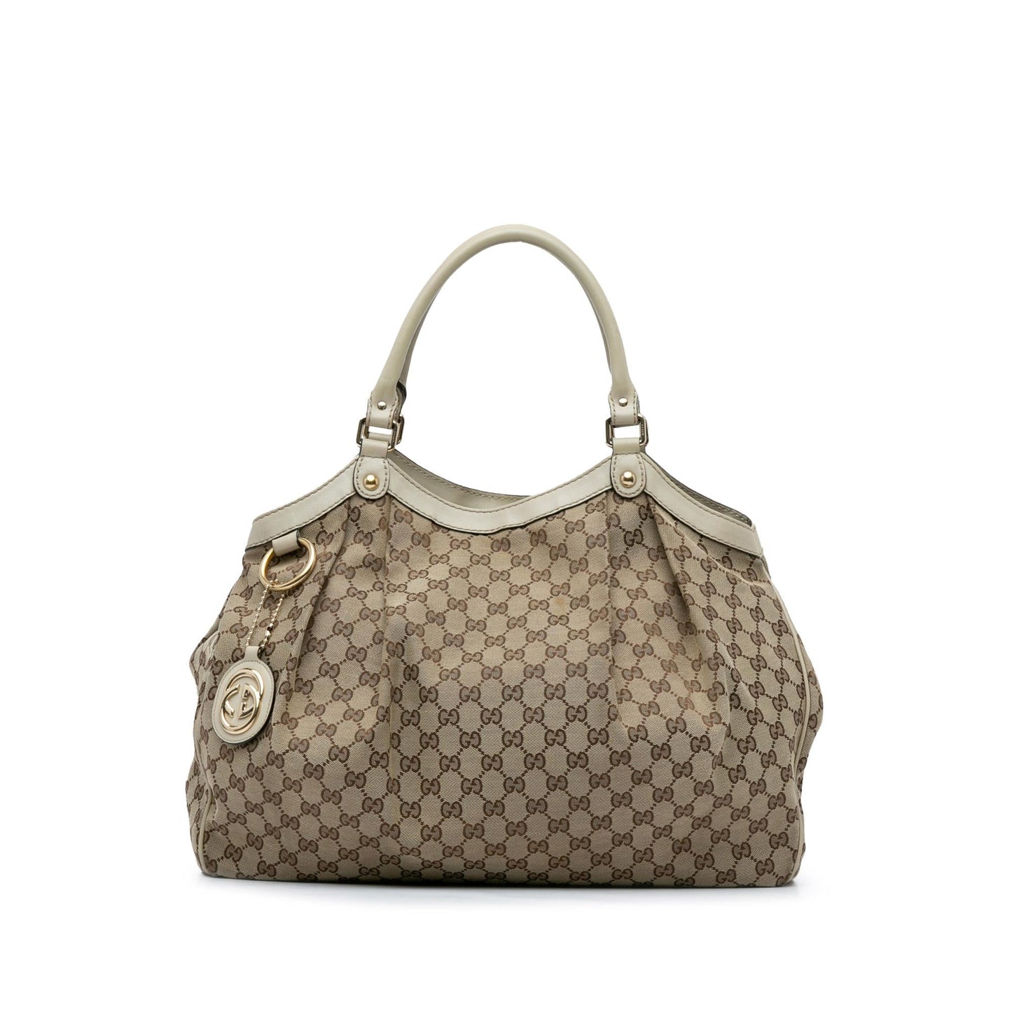 Gucci GG Sukey SHG-7pSVx4 Canvas Brown Tote Bag