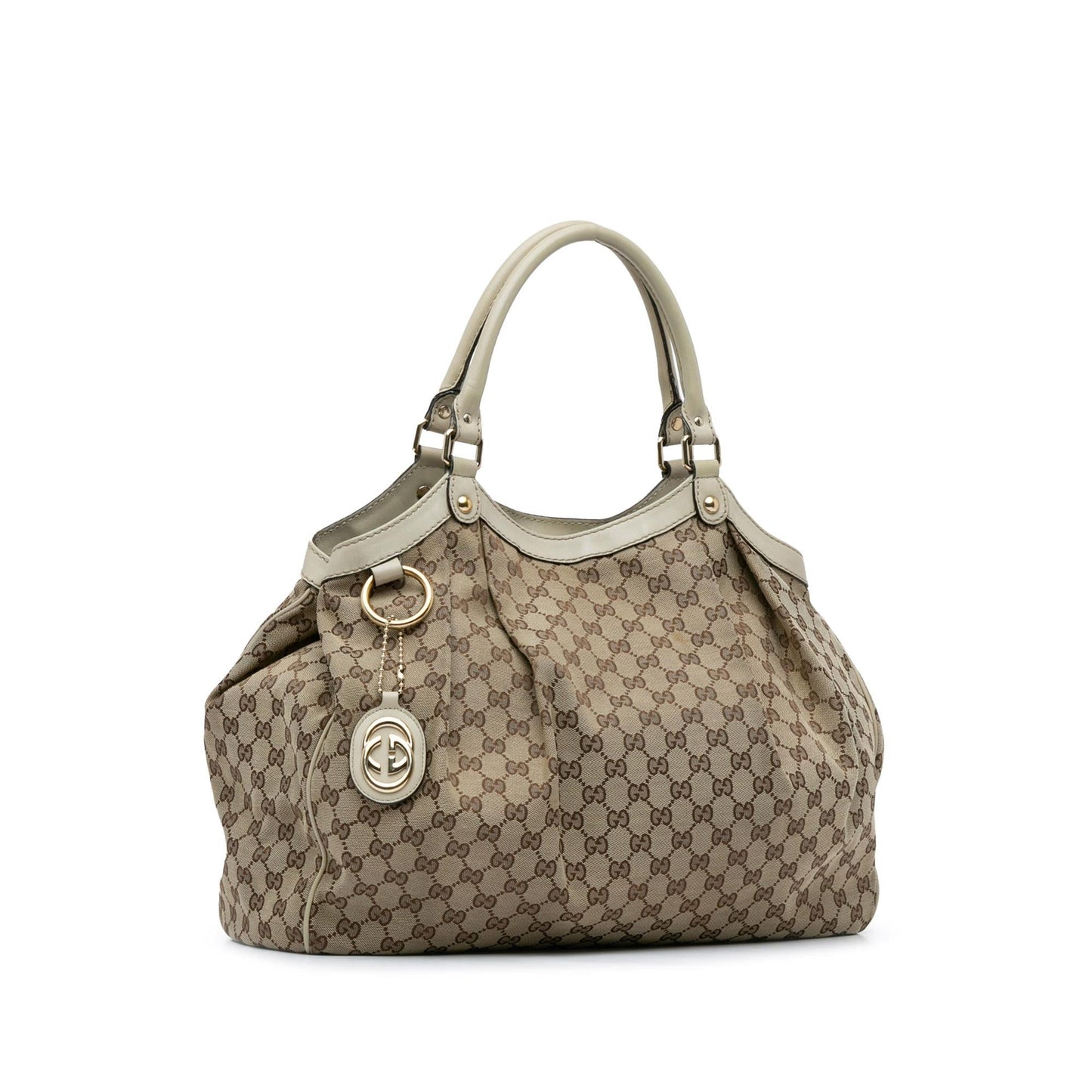 Gucci GG Sukey SHG-7pSVx4 Canvas Brown Tote Bag